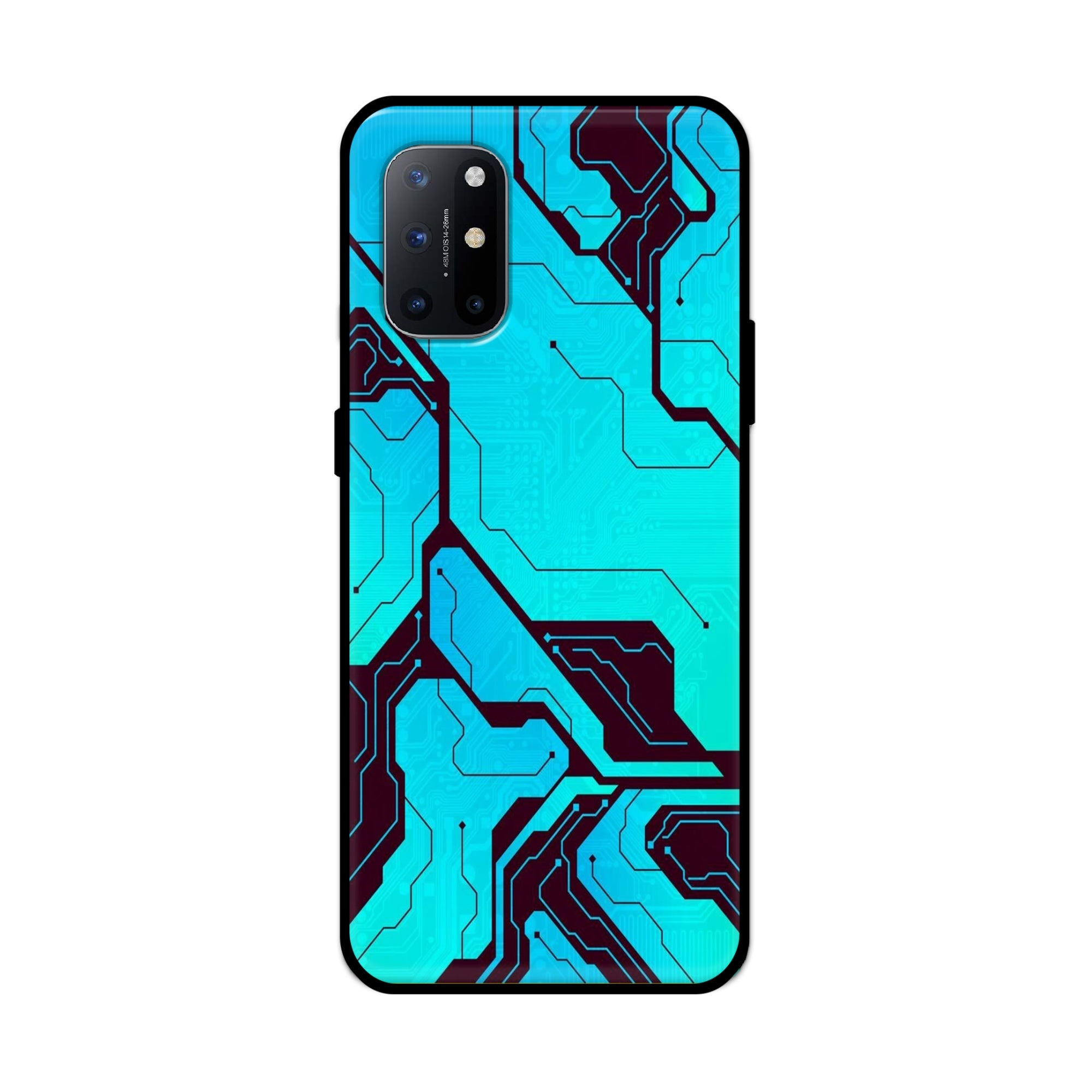 Buy Futuristic Line Metal-Silicon Back Mobile Phone Case/Cover For Oneplus 9R / 8T Online