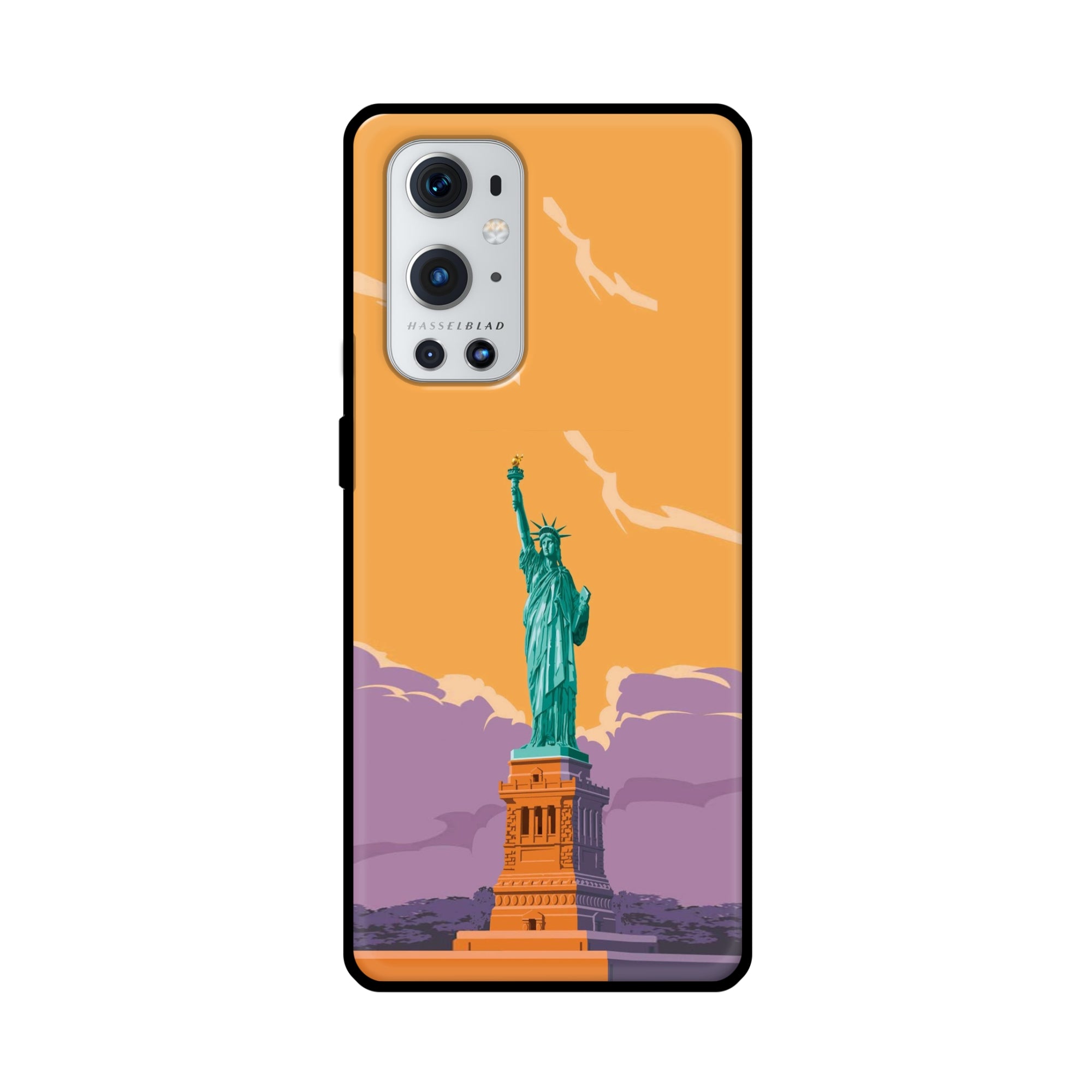 Buy Statue Of Liberty Metal-Silicon Back Mobile Phone Case/Cover For OnePlus 9 Pro Online