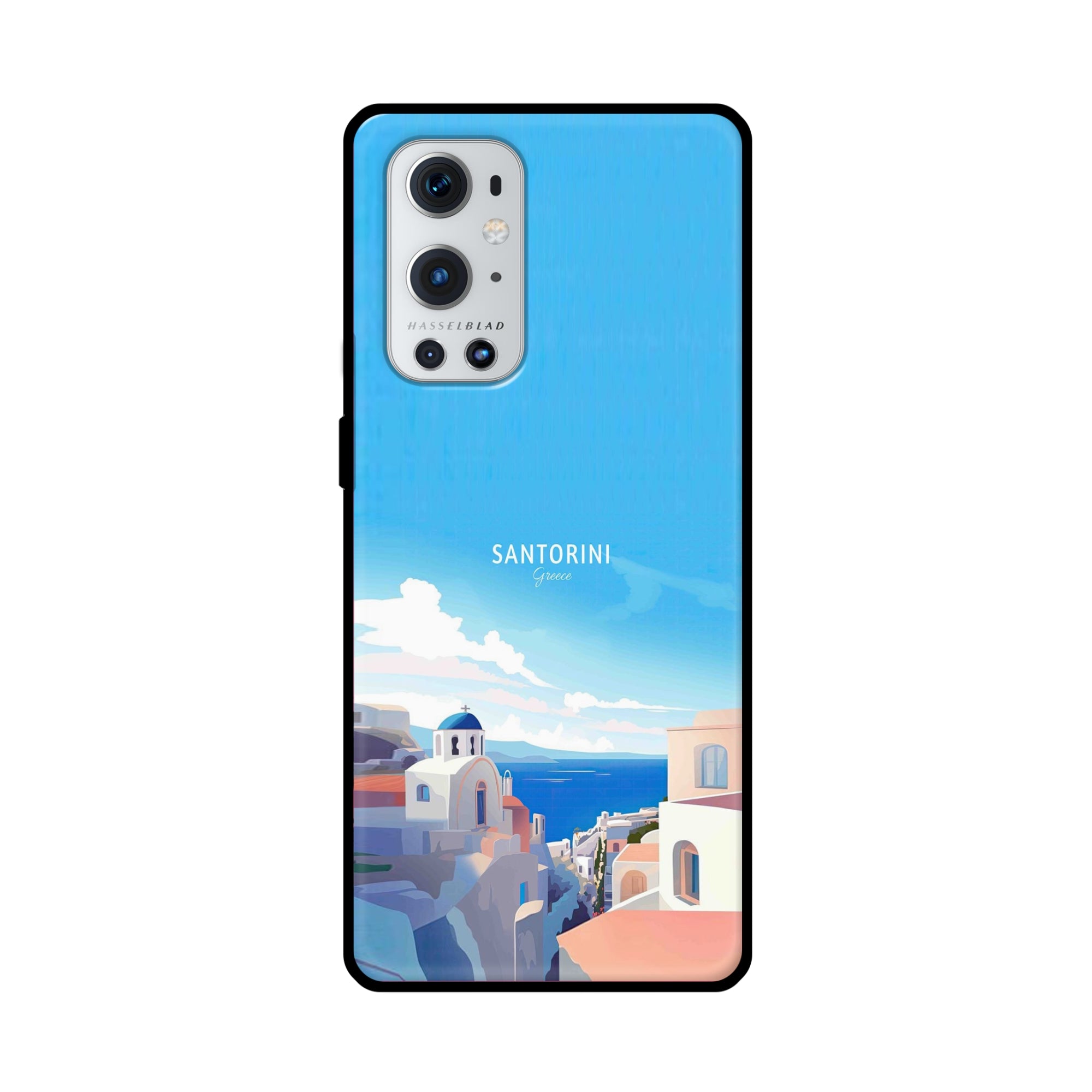 Buy Santorini Metal-Silicon Back Mobile Phone Case/Cover For OnePlus 9 Pro Online