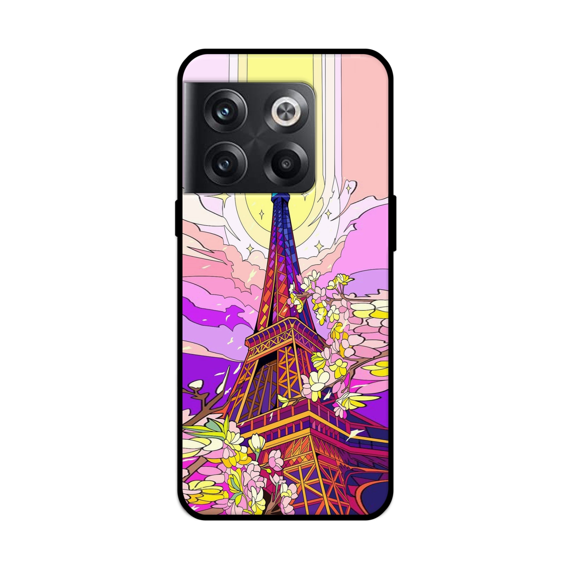 Buy Eiffel Tower Metal-Silicon Back Mobile Phone Case/Cover For OnePlus 10T Online
