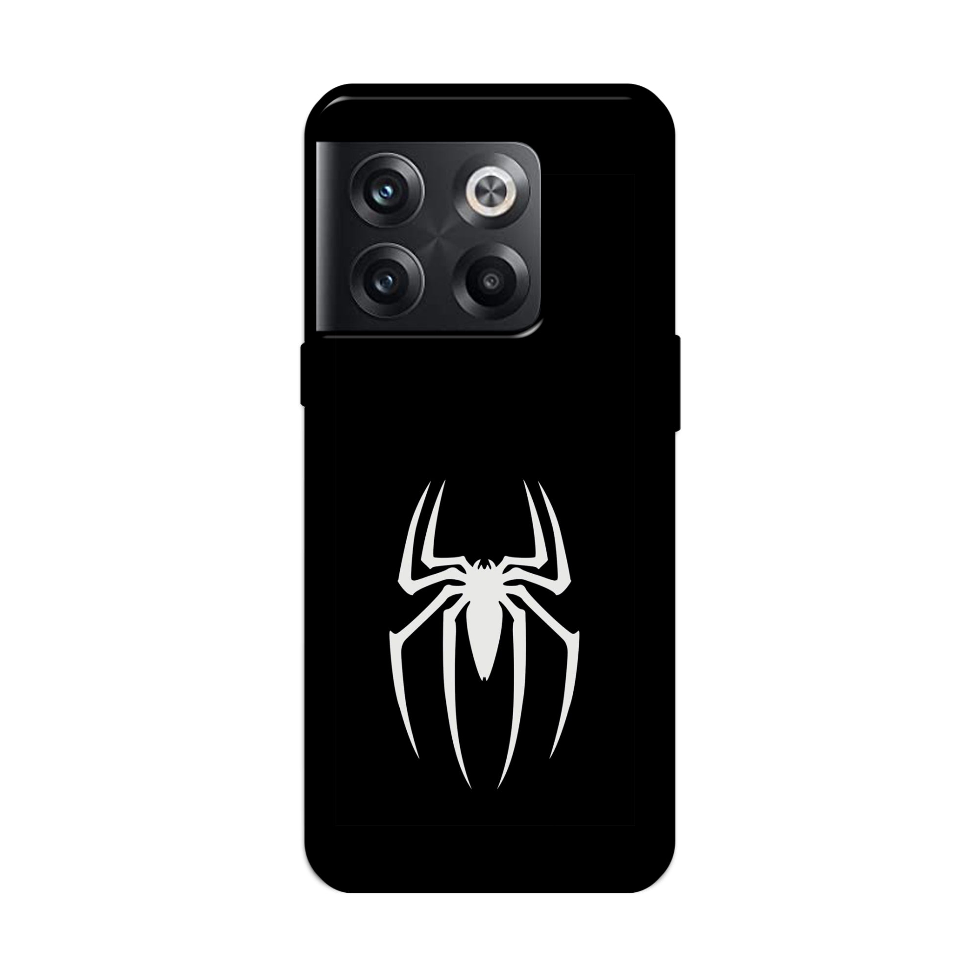 Buy Black Spiderman Logo Metal-Silicon Back Mobile Phone Case/Cover For OnePlus 10T Online
