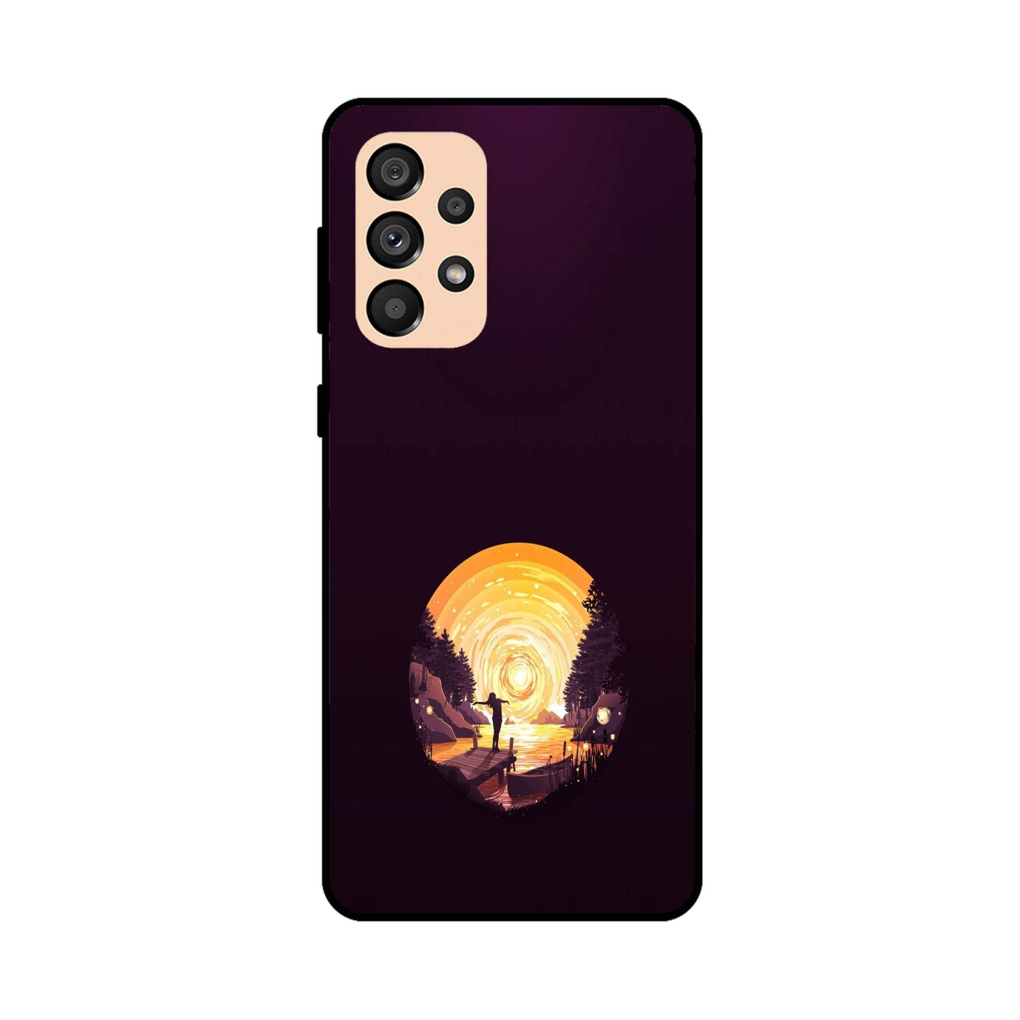 Buy Night Sunrise Metal-Silicon Back Mobile Phone Case/Cover For Samsung A33 5G Online