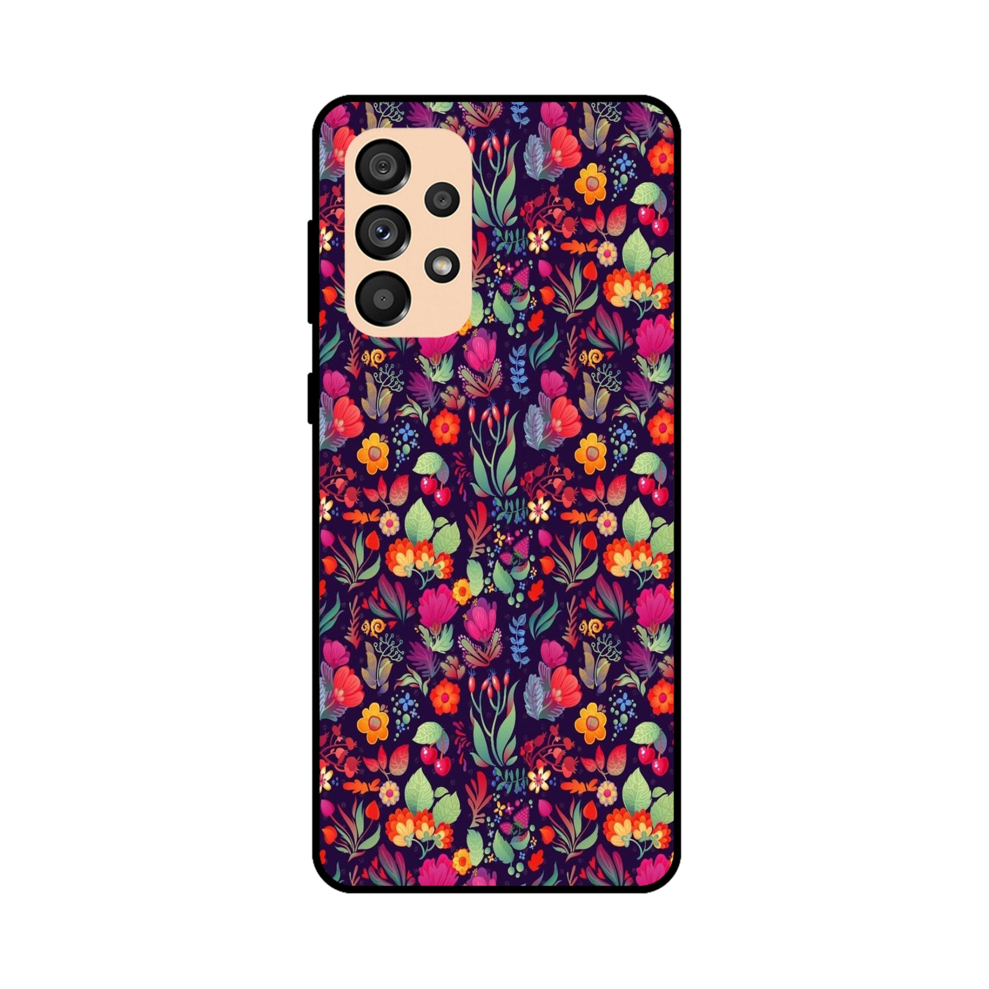 Buy Fruits Flower Metal-Silicon Back Mobile Phone Case/Cover For Samsung A33 5G Online