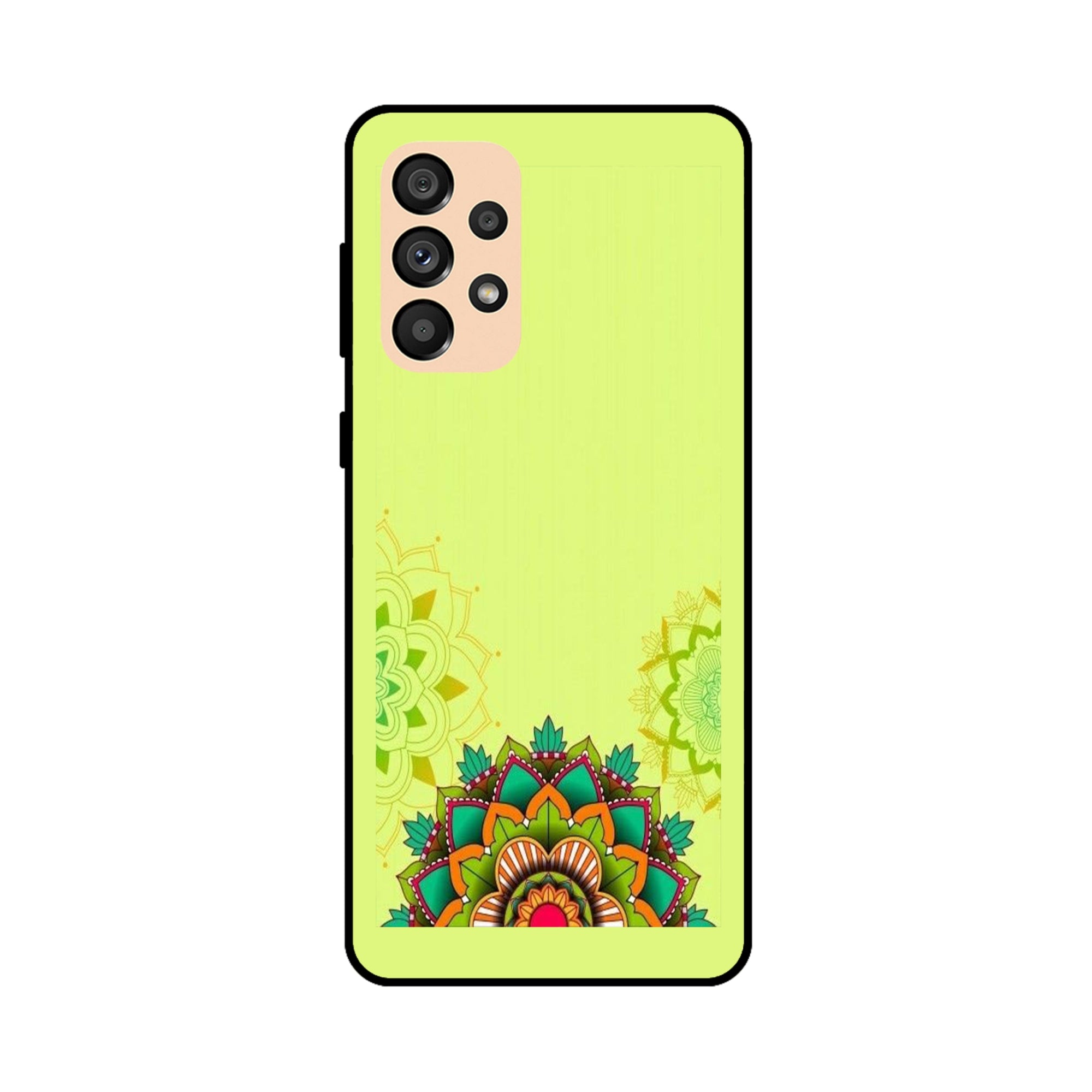 Buy Flower Mandala Metal-Silicon Back Mobile Phone Case/Cover For Samsung A33 5G Online