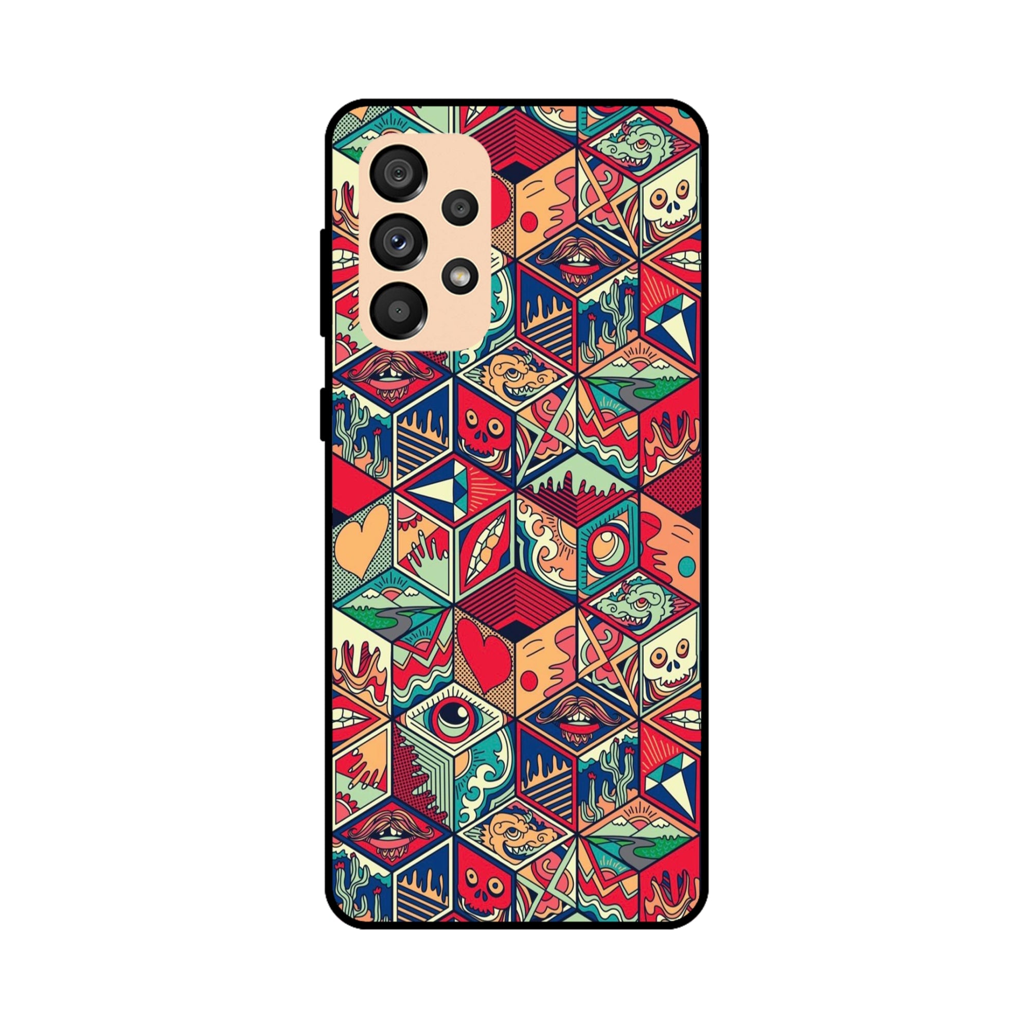 Buy Face Mandala Metal-Silicon Back Mobile Phone Case/Cover For Samsung A33 5G Online