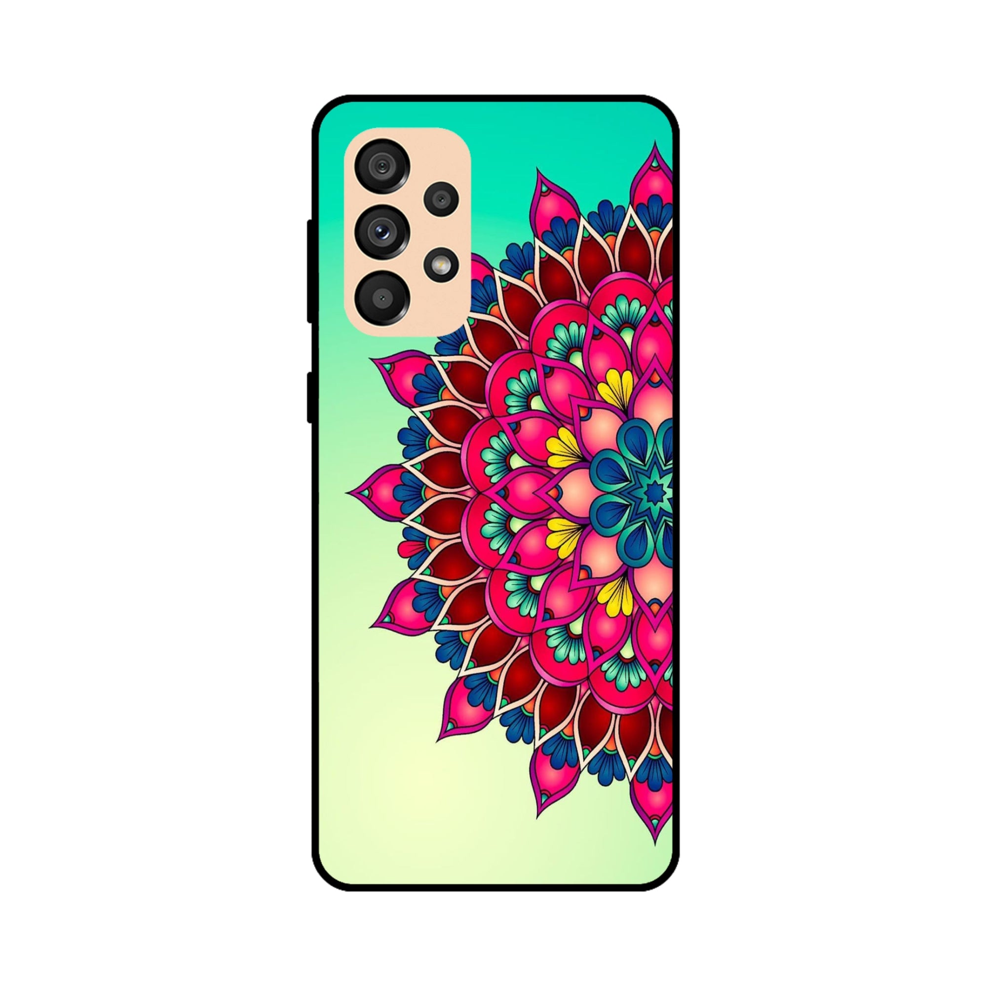 Buy Lotus Mandala Metal-Silicon Back Mobile Phone Case/Cover For Samsung A33 5G Online