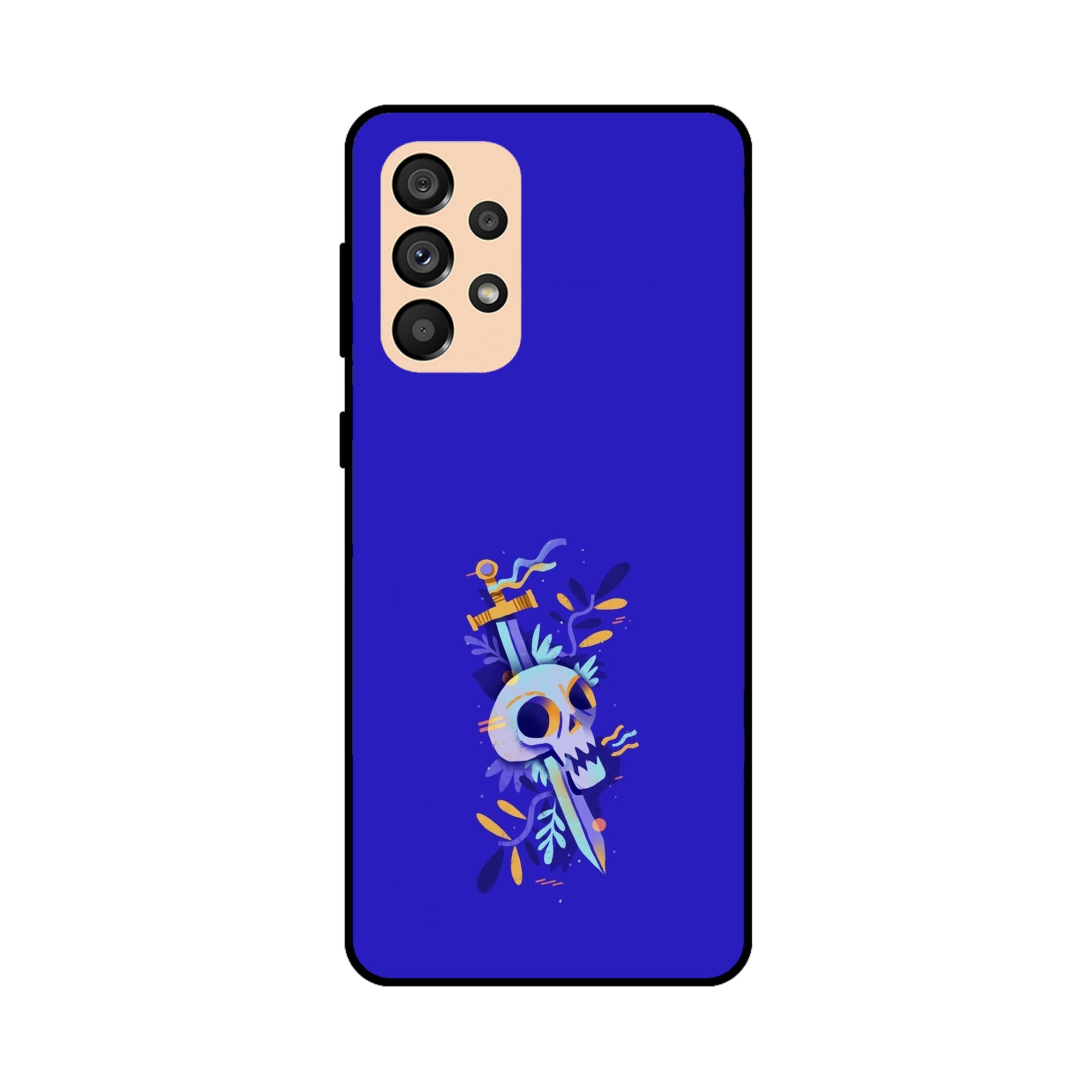 Buy Blue Skull Metal-Silicon Back Mobile Phone Case/Cover For Samsung A33 5G Online