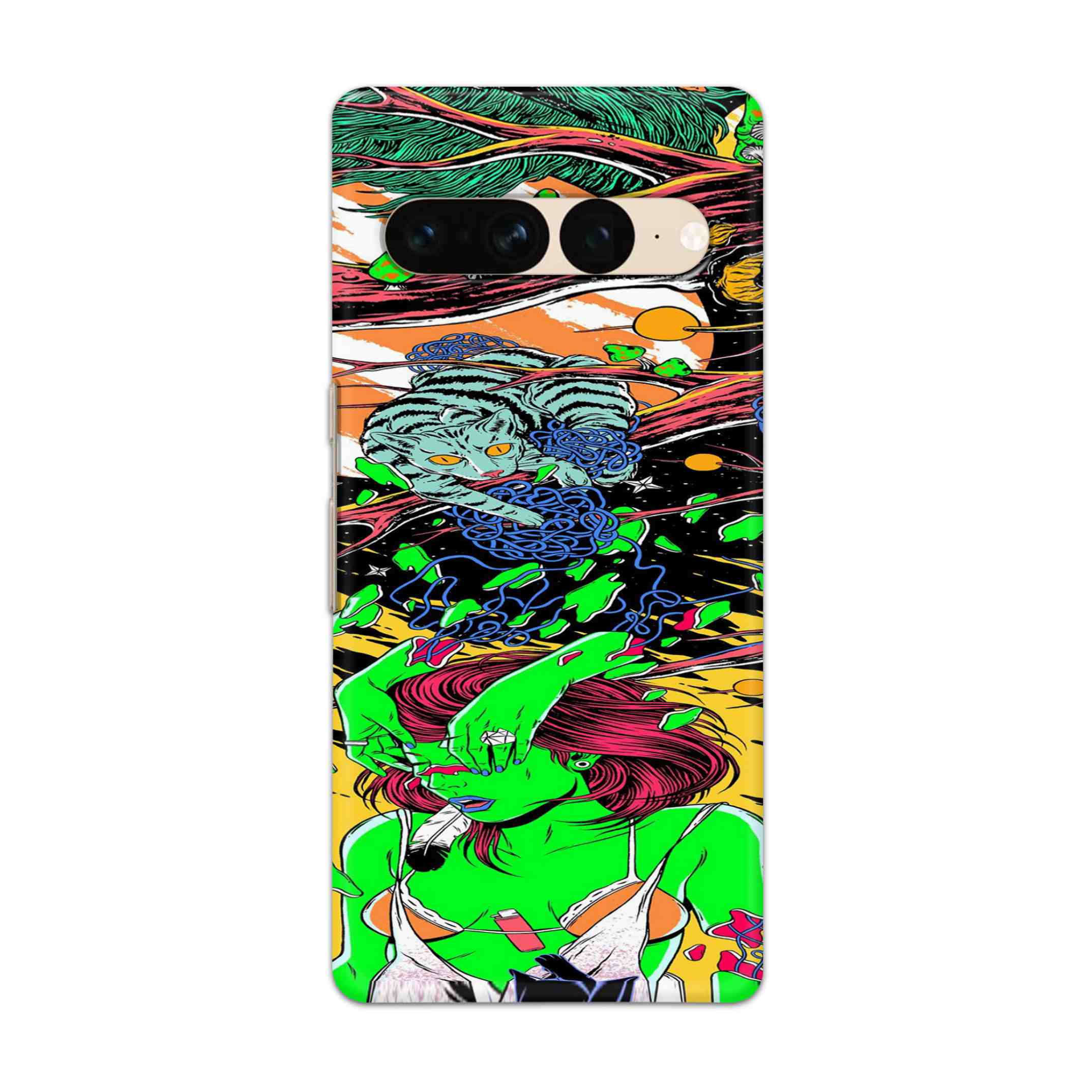 Buy Green Girl Art Hard Back Mobile Phone Case Cover For Google Pixel 7 Pro Online