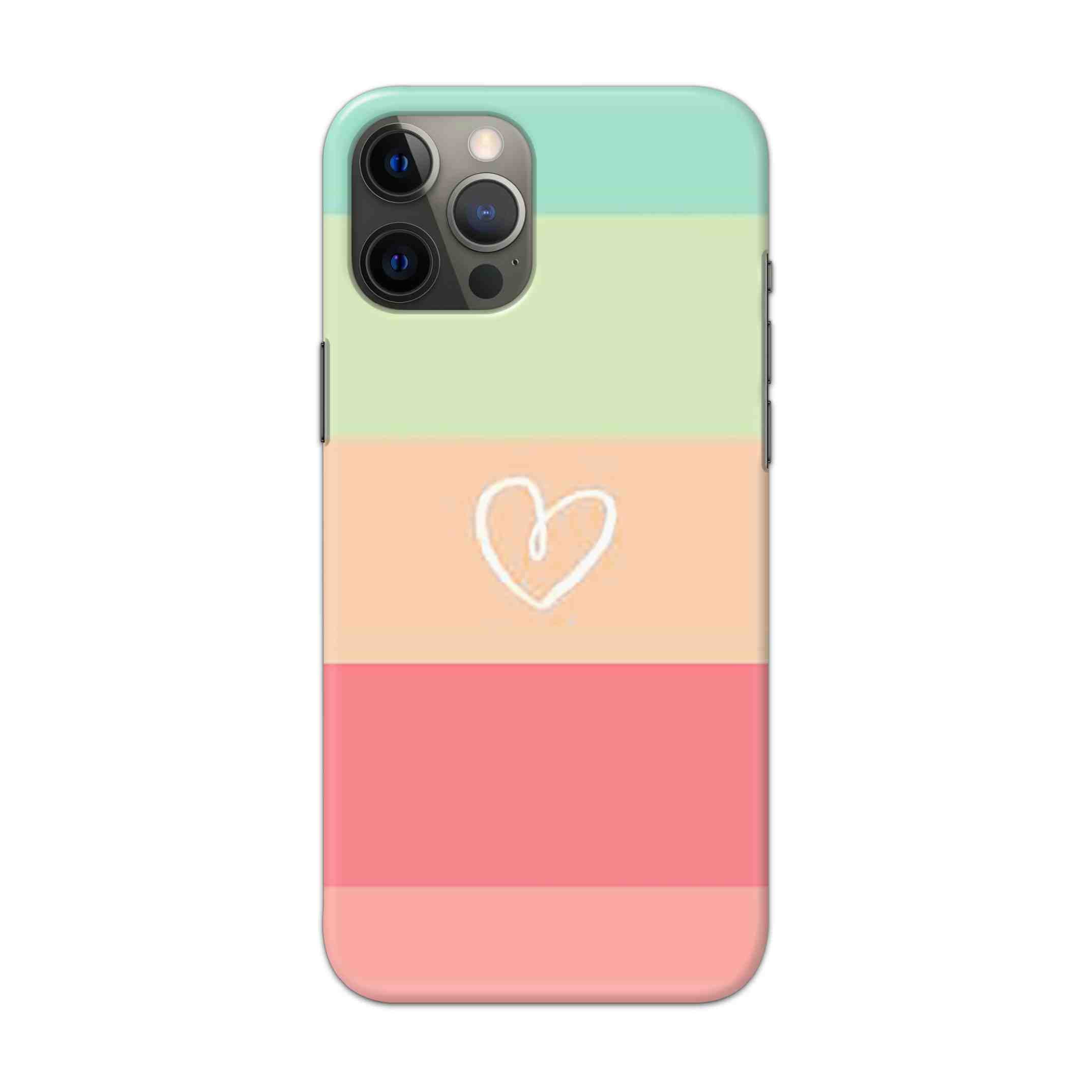 Buy Rainbow Heart Hard Back Mobile Phone Case Cover For Apple iPhone 12 pro max Online
