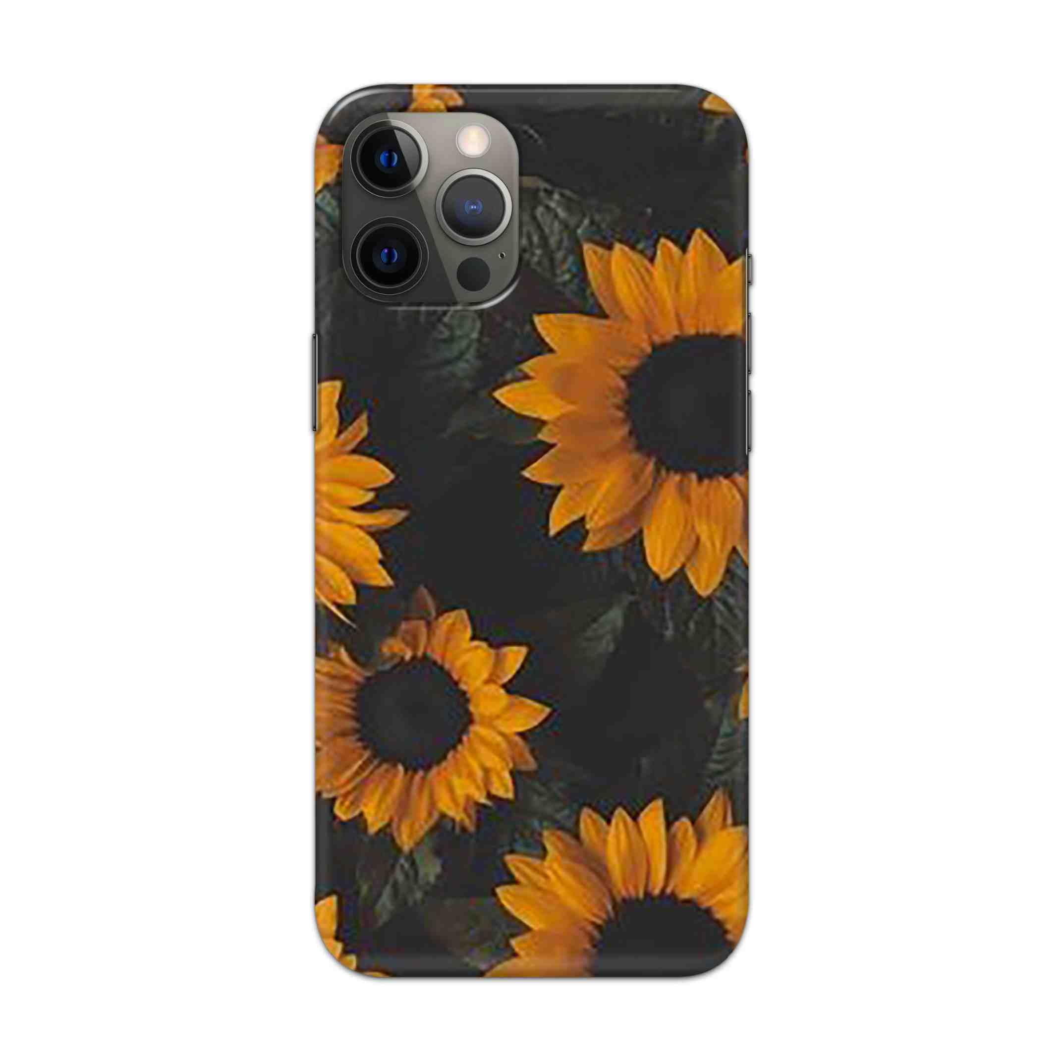 Buy Yellow Sunflower Hard Back Mobile Phone Case Cover For Apple iPhone 12 pro max Online