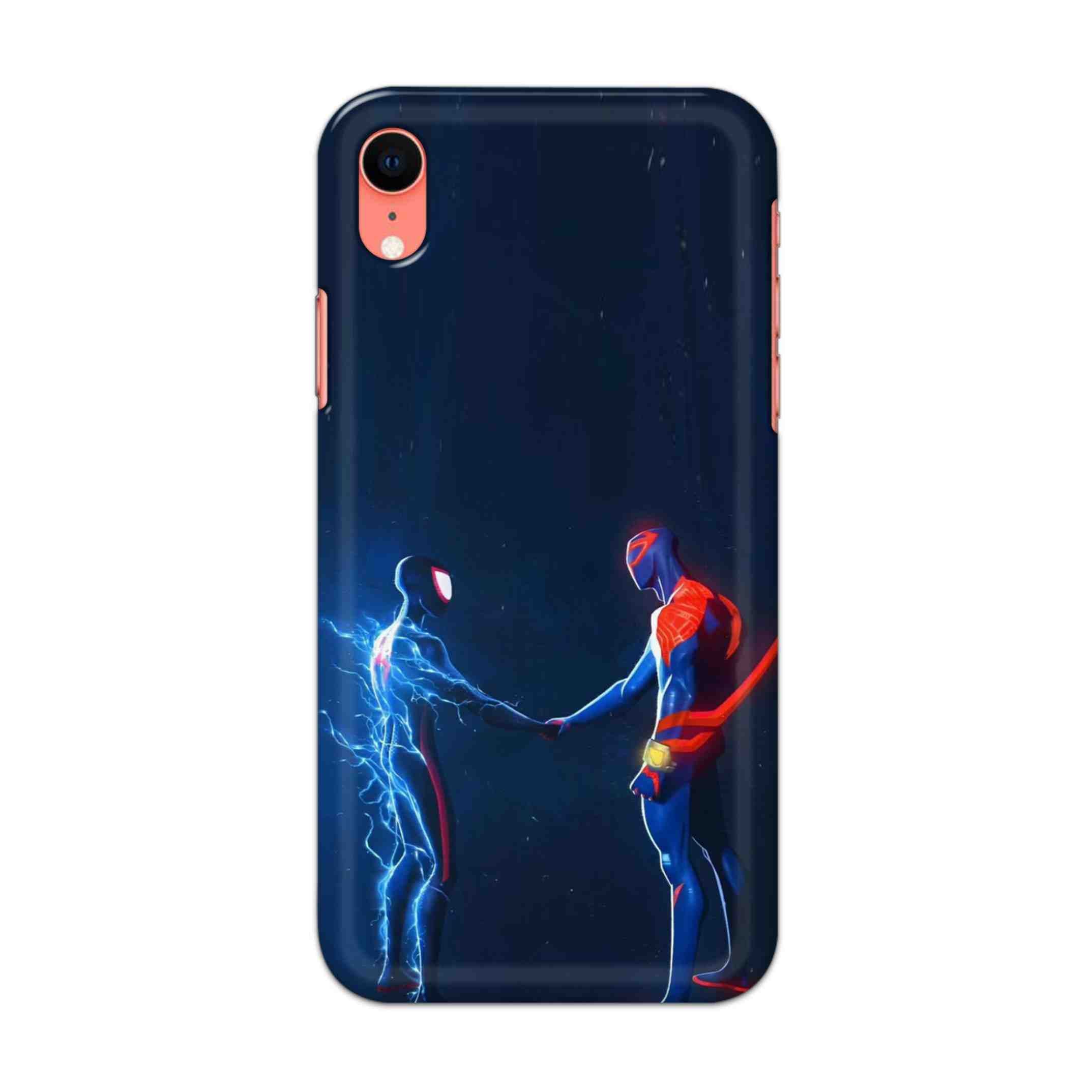 Buy Miles Morales Meet With Spiderman Hard Back Mobile Phone Case/Cover For iPhone XR Online