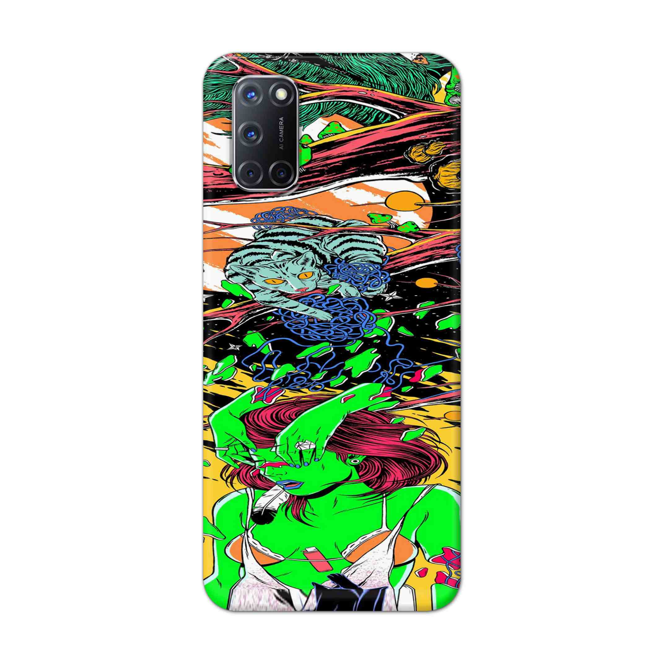 Buy Green Girl Art Hard Back Mobile Phone Case Cover For Oppo A52 Online