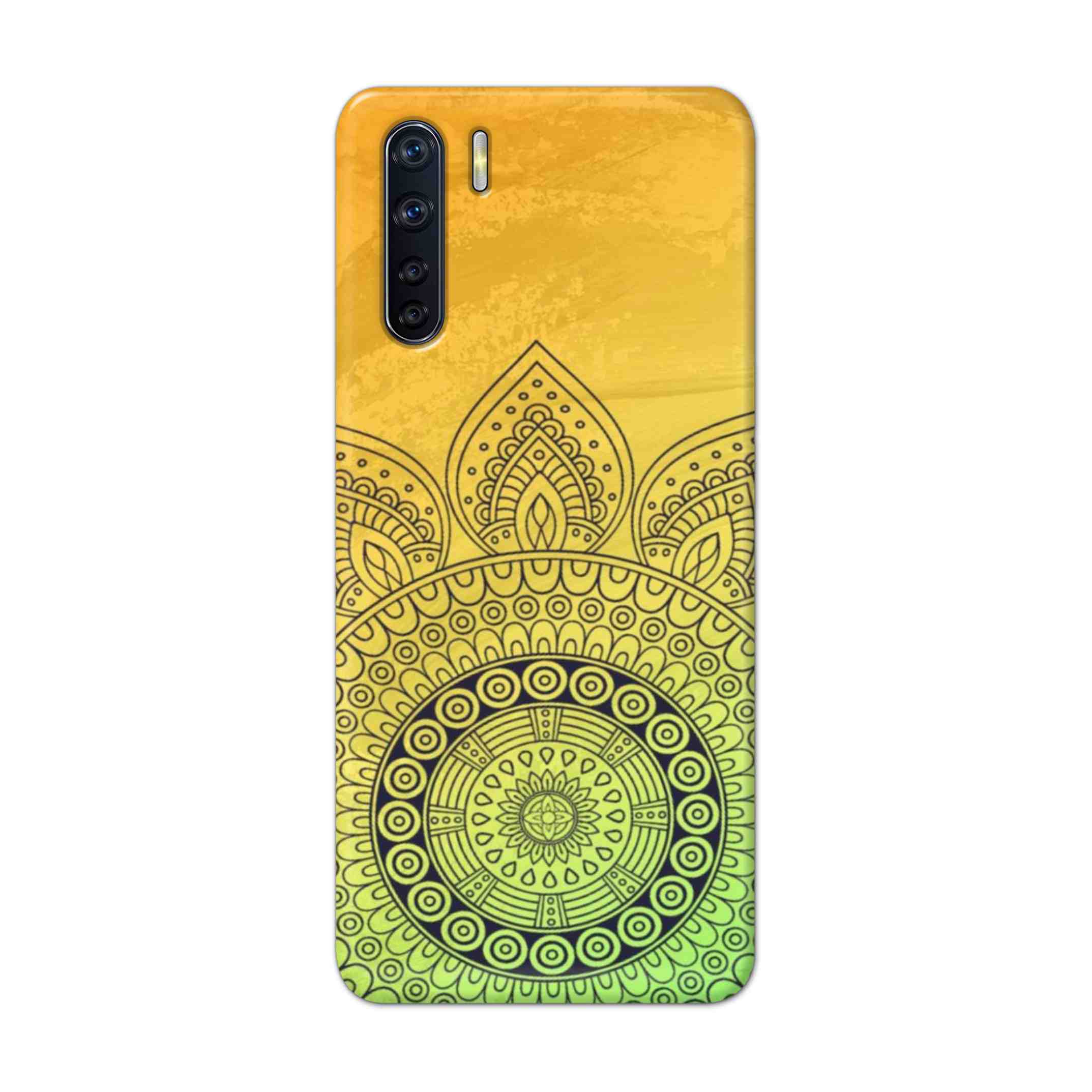 Buy Yellow Rangoli Hard Back Mobile Phone Case Cover For OPPO F15 Online