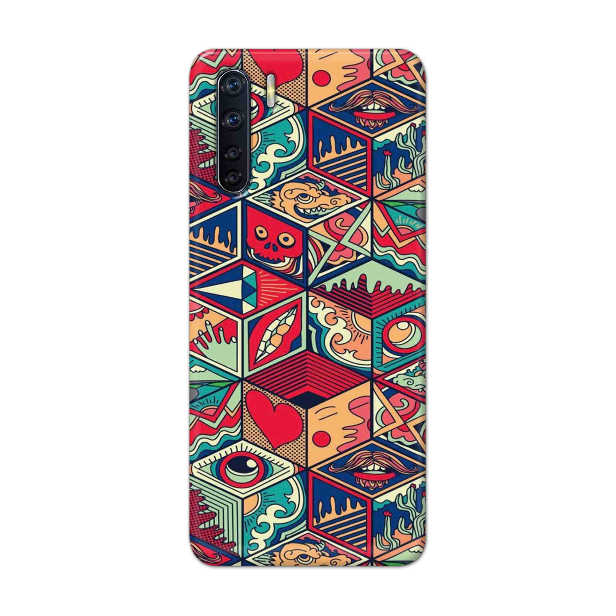 Buy Face Mandala Hard Back Mobile Phone Case Cover For OPPO F15 Online