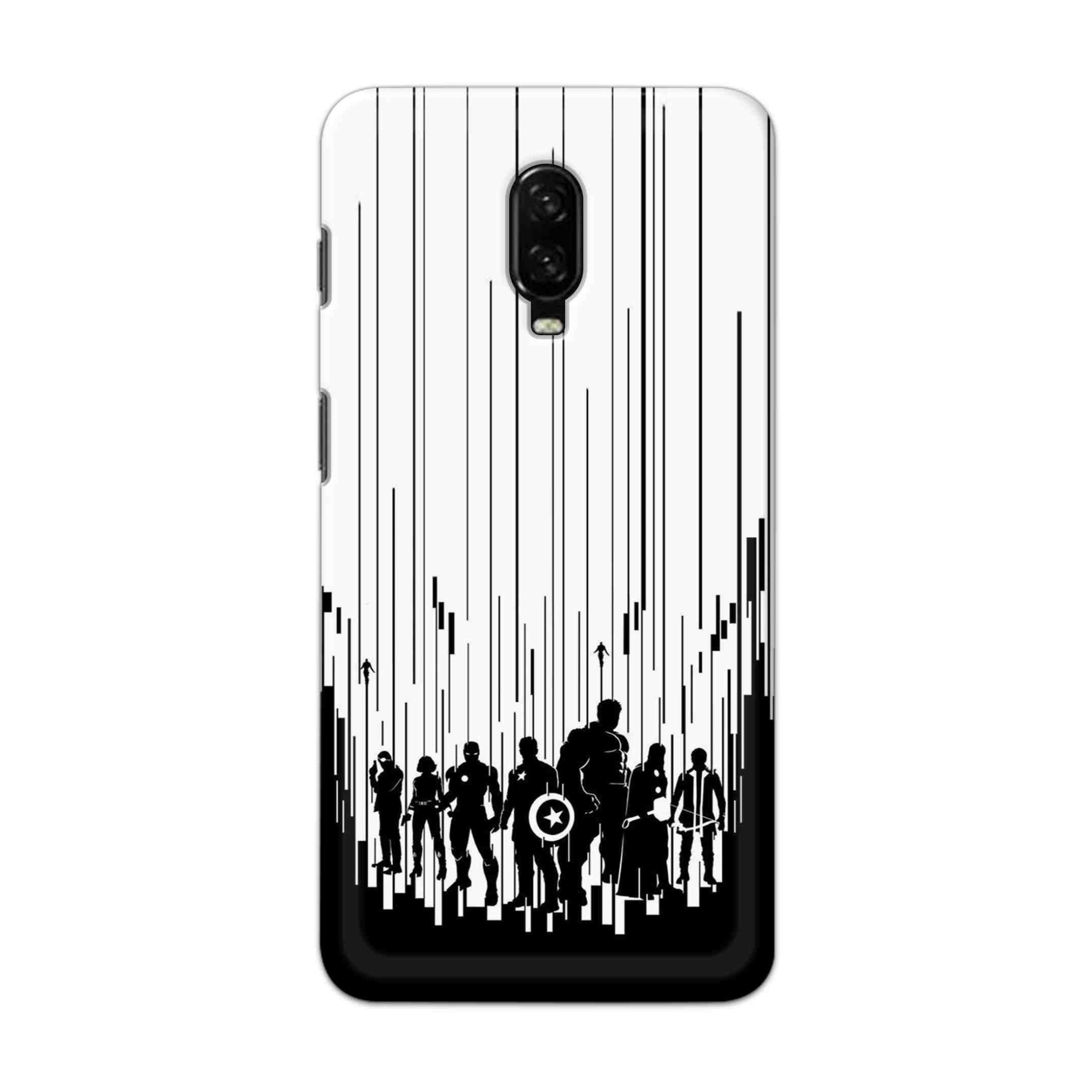 Buy Black And White Avengers Hard Back Mobile Phone Case Cover For OnePlus 6T Online