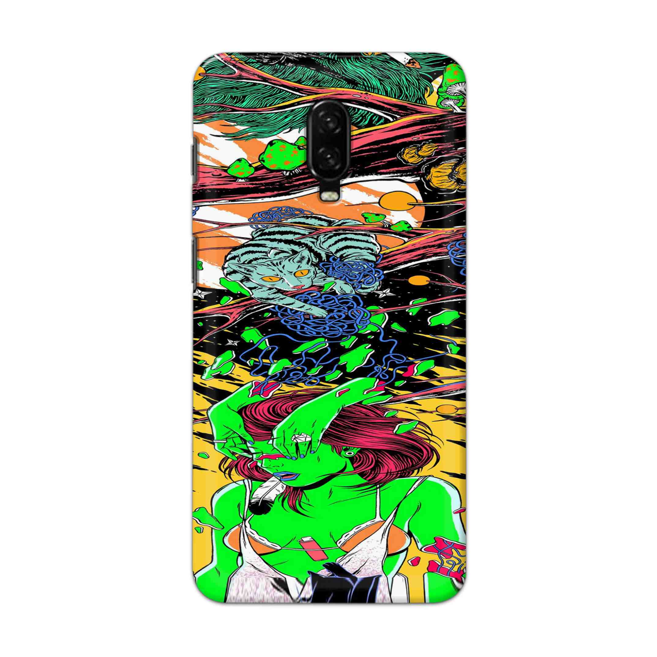 Buy Green Girl Art Hard Back Mobile Phone Case Cover For OnePlus 6T Online