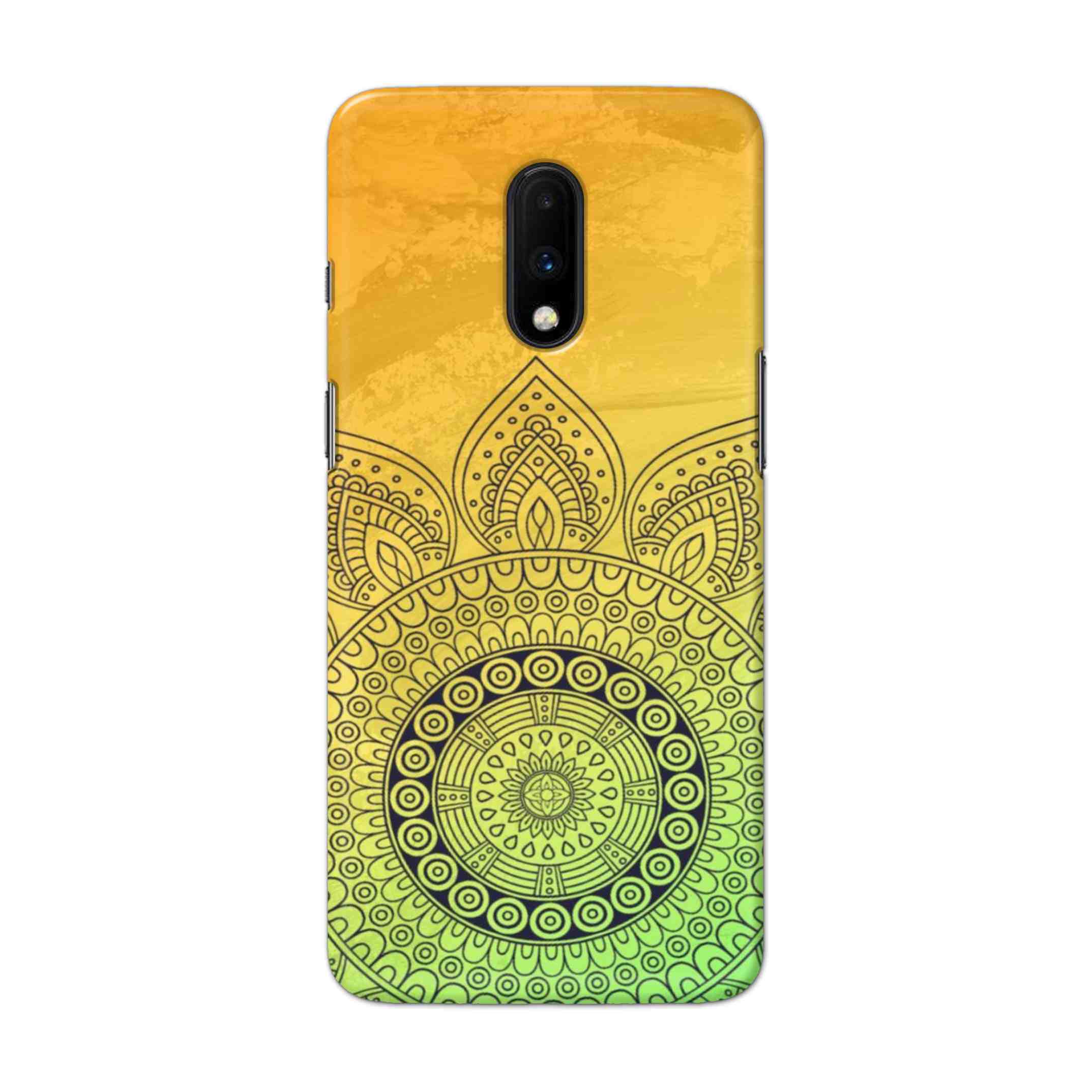 Buy Yellow Rangoli Hard Back Mobile Phone Case Cover For OnePlus 7 Online