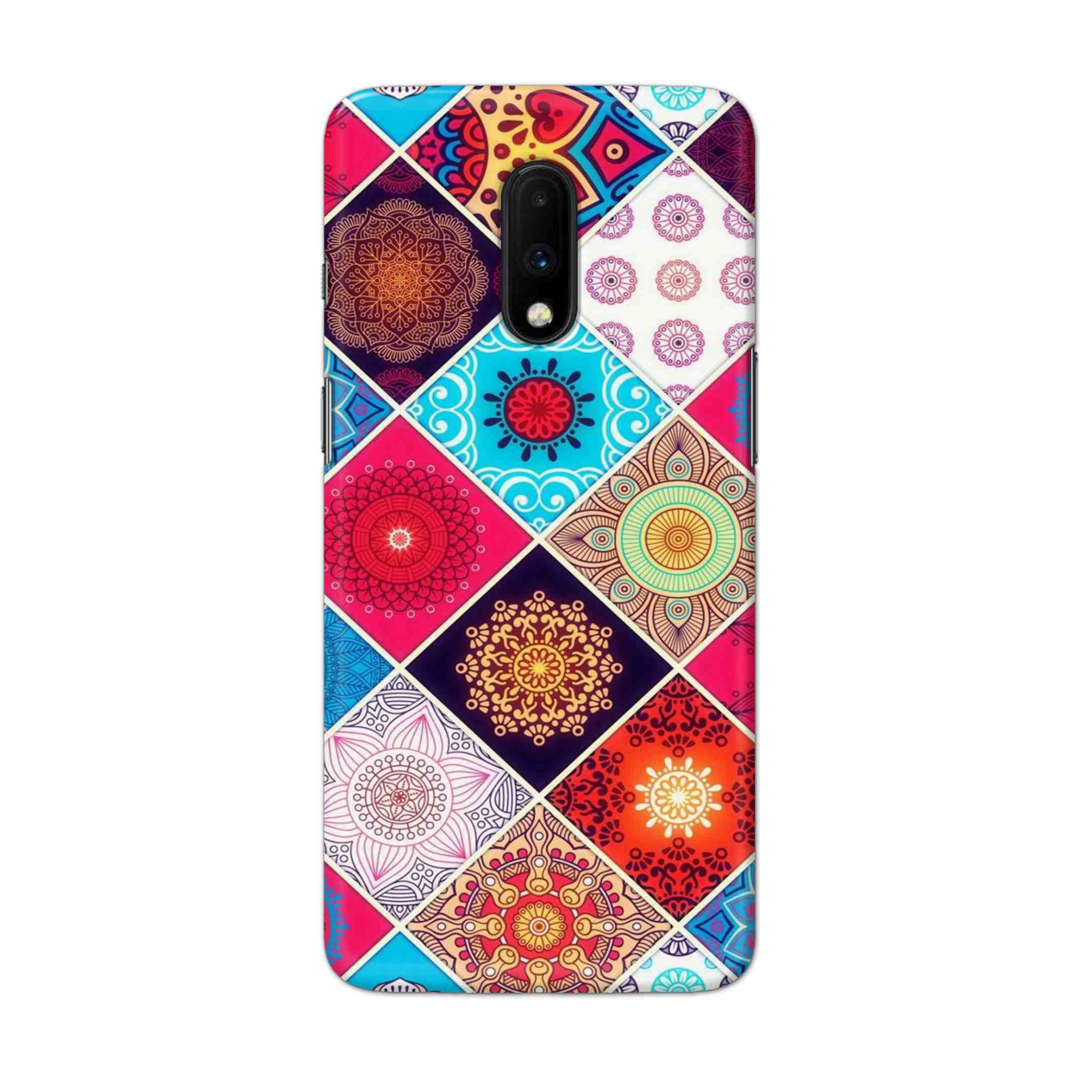 Buy Rainbow Mandala Hard Back Mobile Phone Case Cover For OnePlus 7 Online
