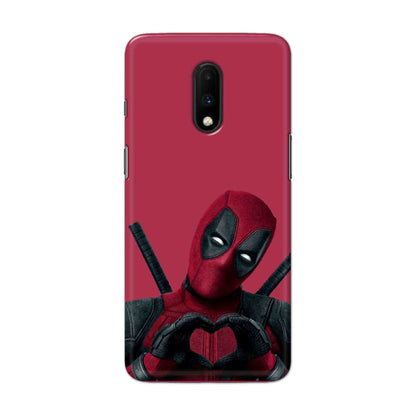 Buy Deadpool Heart Hard Back Mobile Phone Case Cover For OnePlus 7 Online