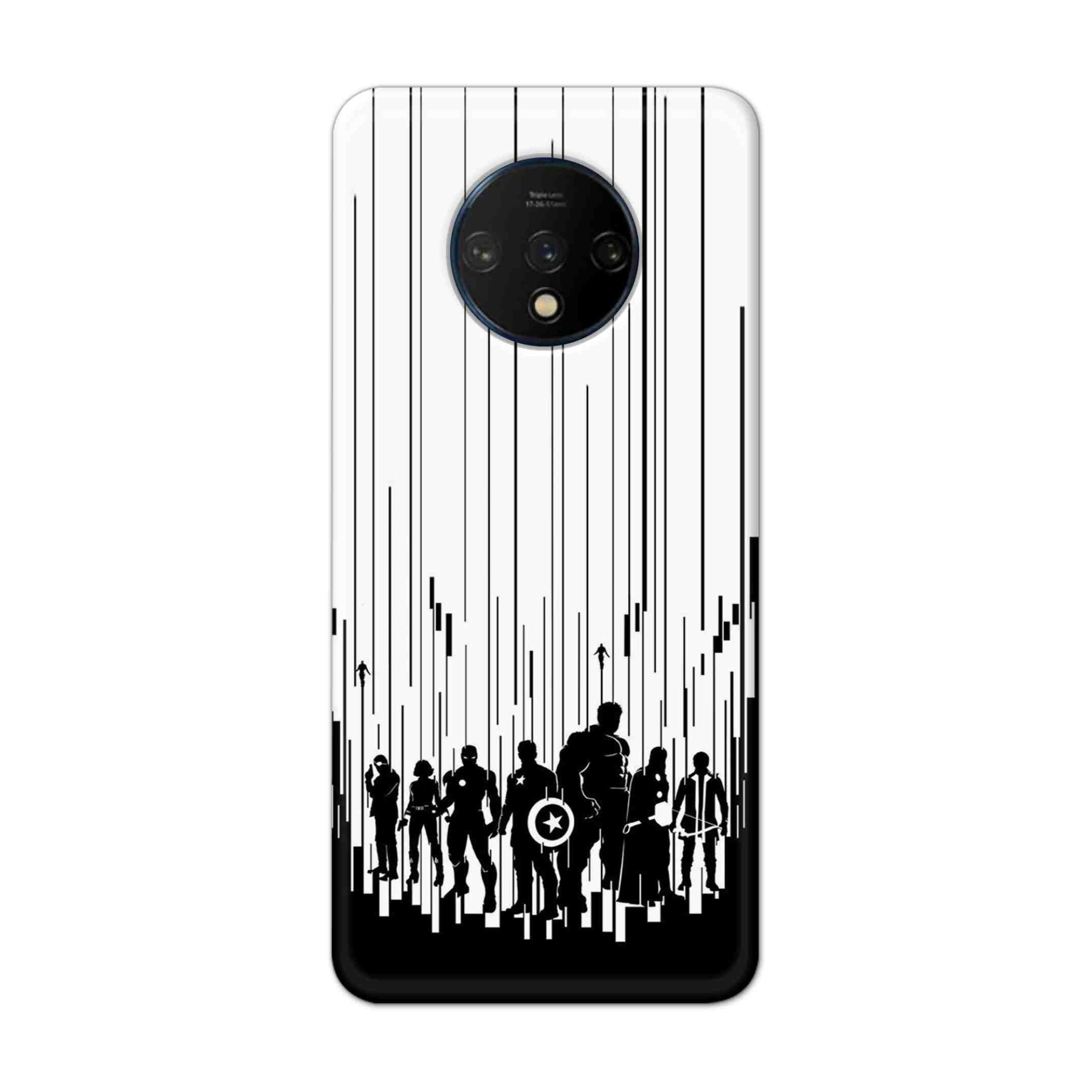 Buy Black And White Avengers Hard Back Mobile Phone Case Cover For OnePlus 7T Online