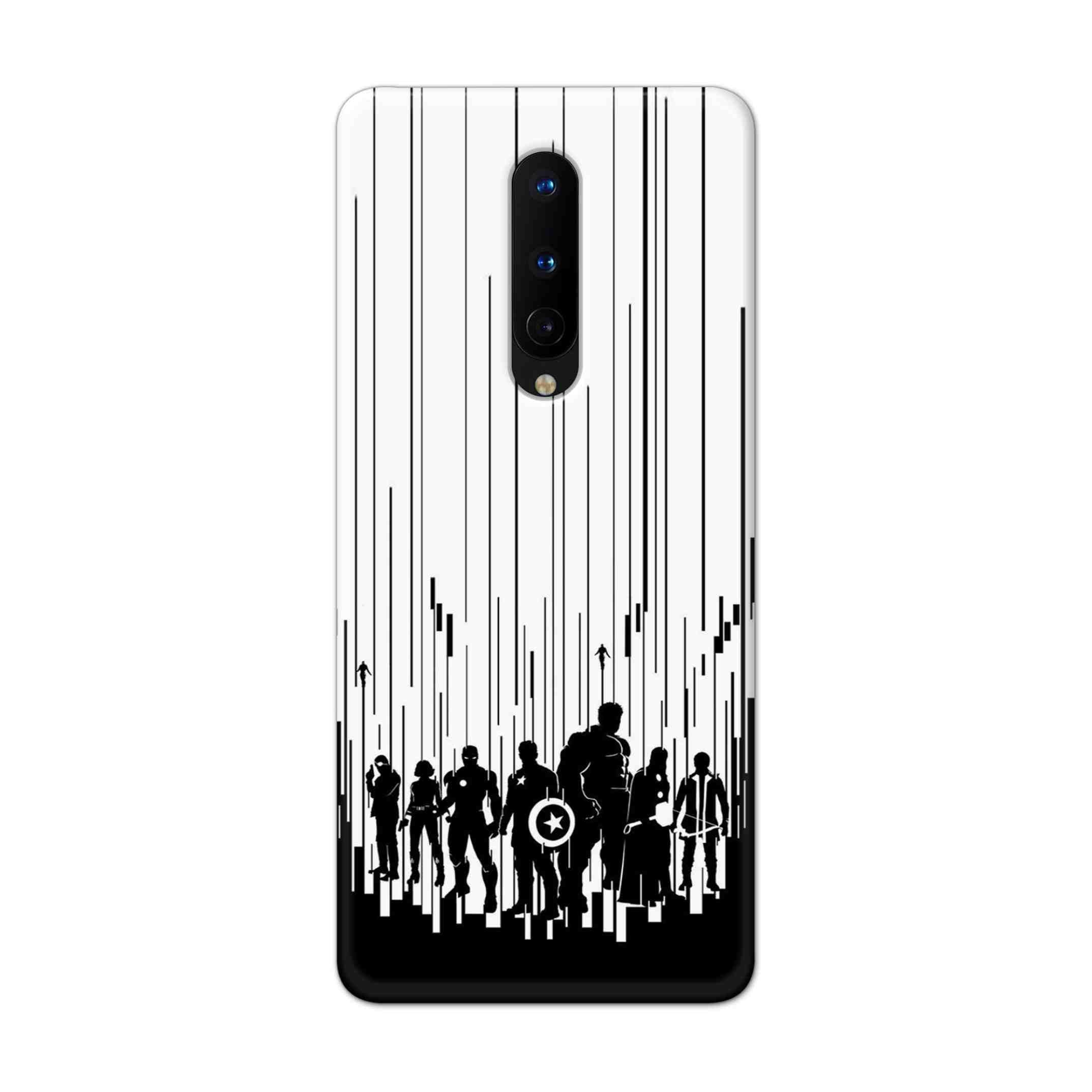 Buy Black And White Avengers Hard Back Mobile Phone Case Cover For OnePlus 8 Online