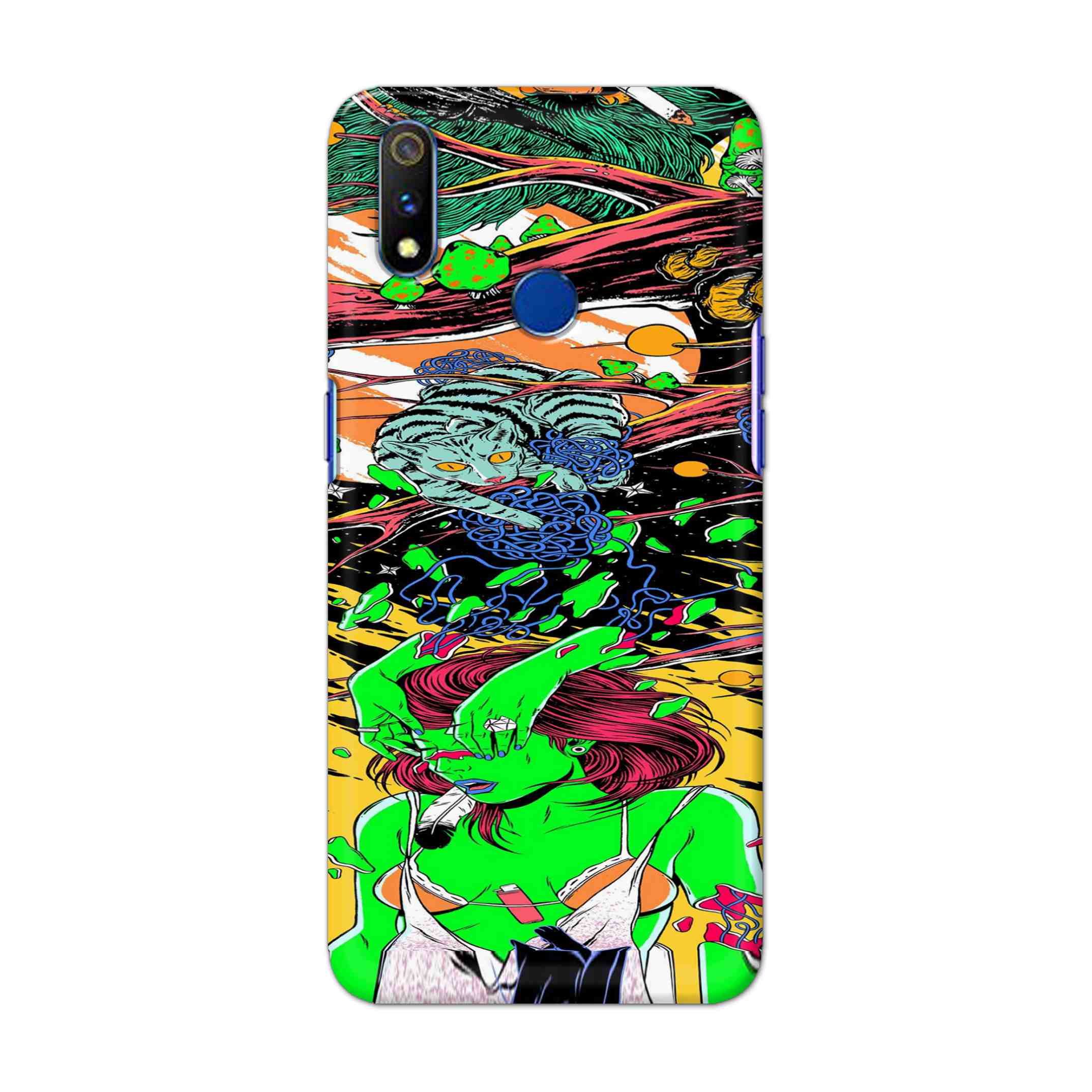 Buy Green Girl Art Hard Back Mobile Phone Case Cover For Realme 3 Pro Online