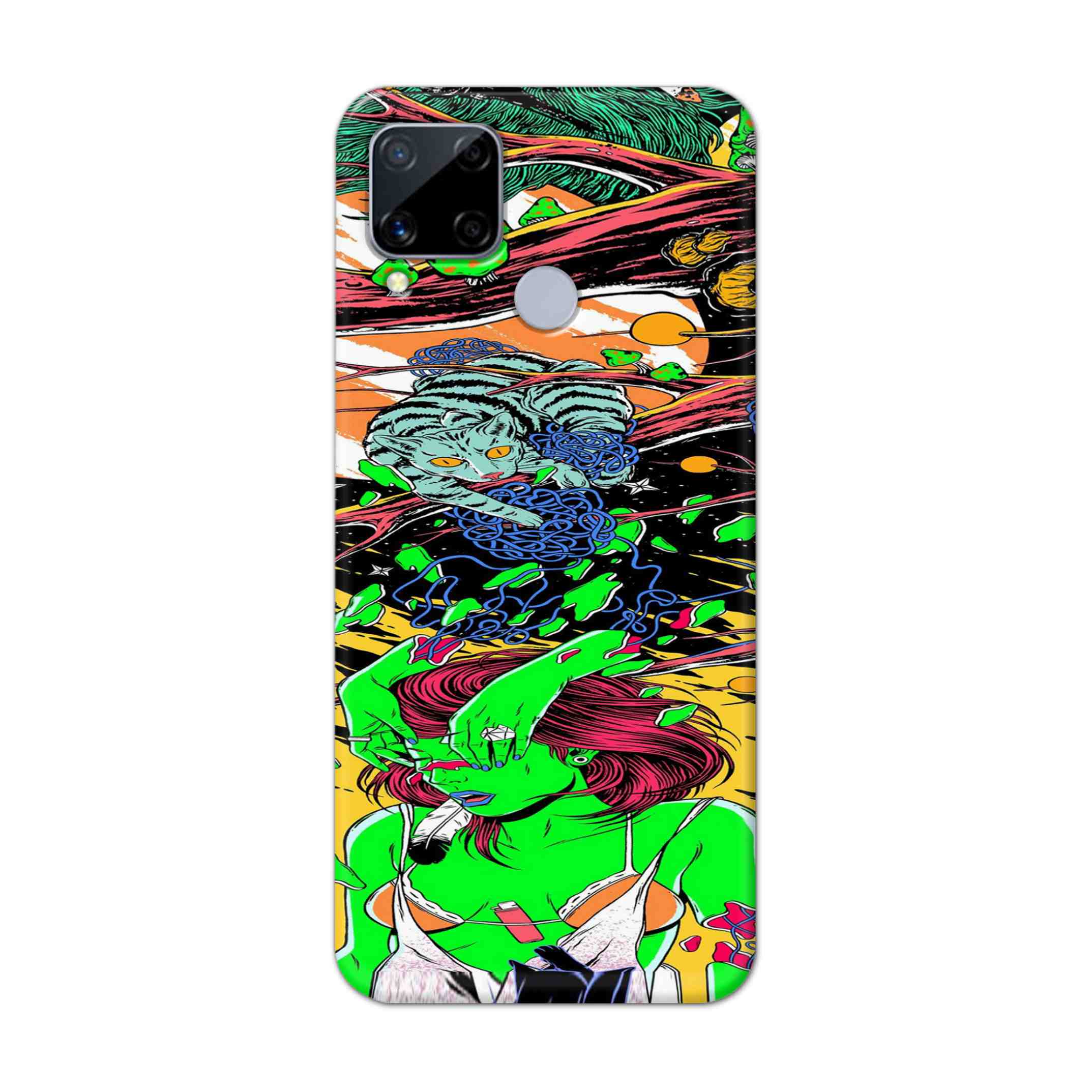 Buy Green Girl Art Hard Back Mobile Phone Case Cover For Realme C15 Online