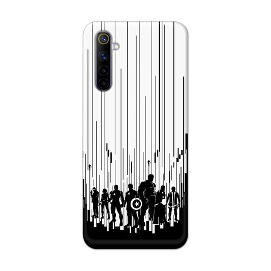 Buy Black And White Avengers Hard Back Mobile Phone Case Cover For REALME 6 PRO Online