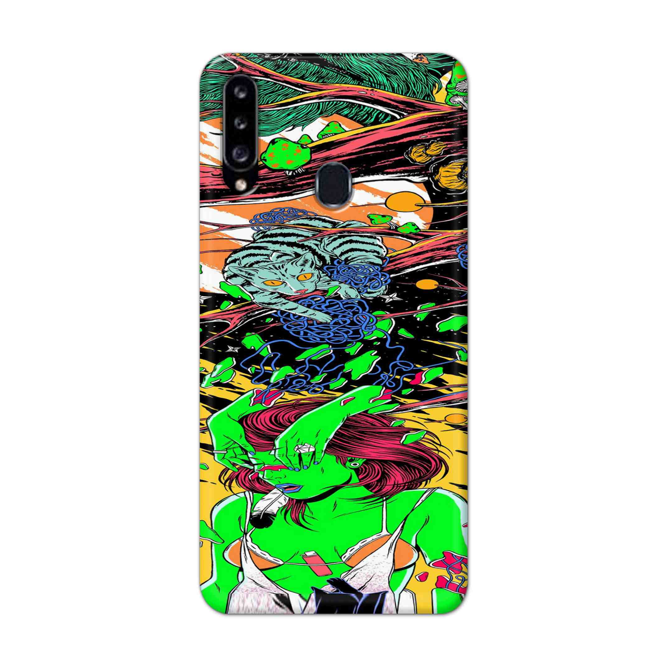 Buy Green Girl Art Hard Back Mobile Phone Case Cover For Samsung Galaxy A21 Online