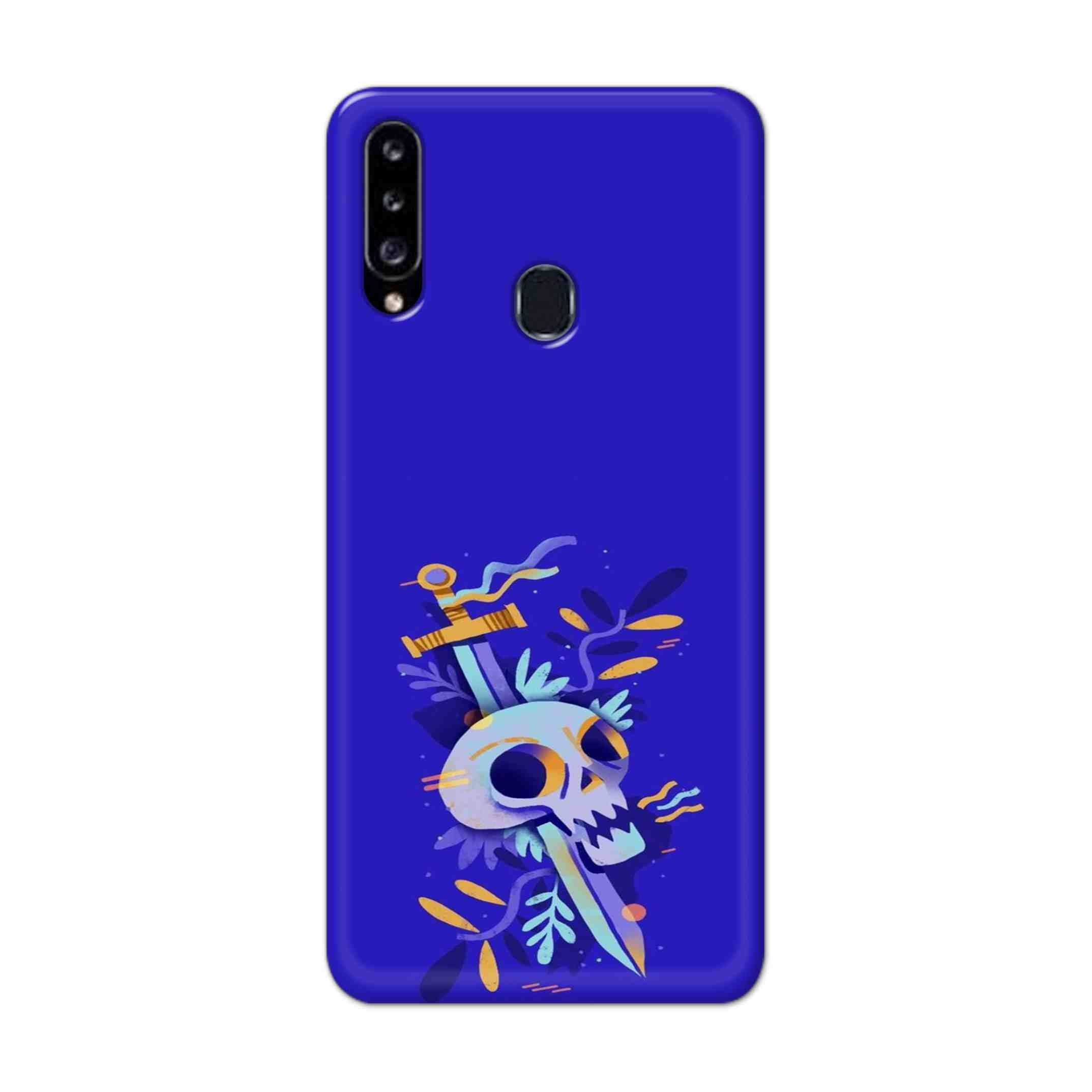 Buy Blue Skull Hard Back Mobile Phone Case Cover For Samsung Galaxy A21 Online