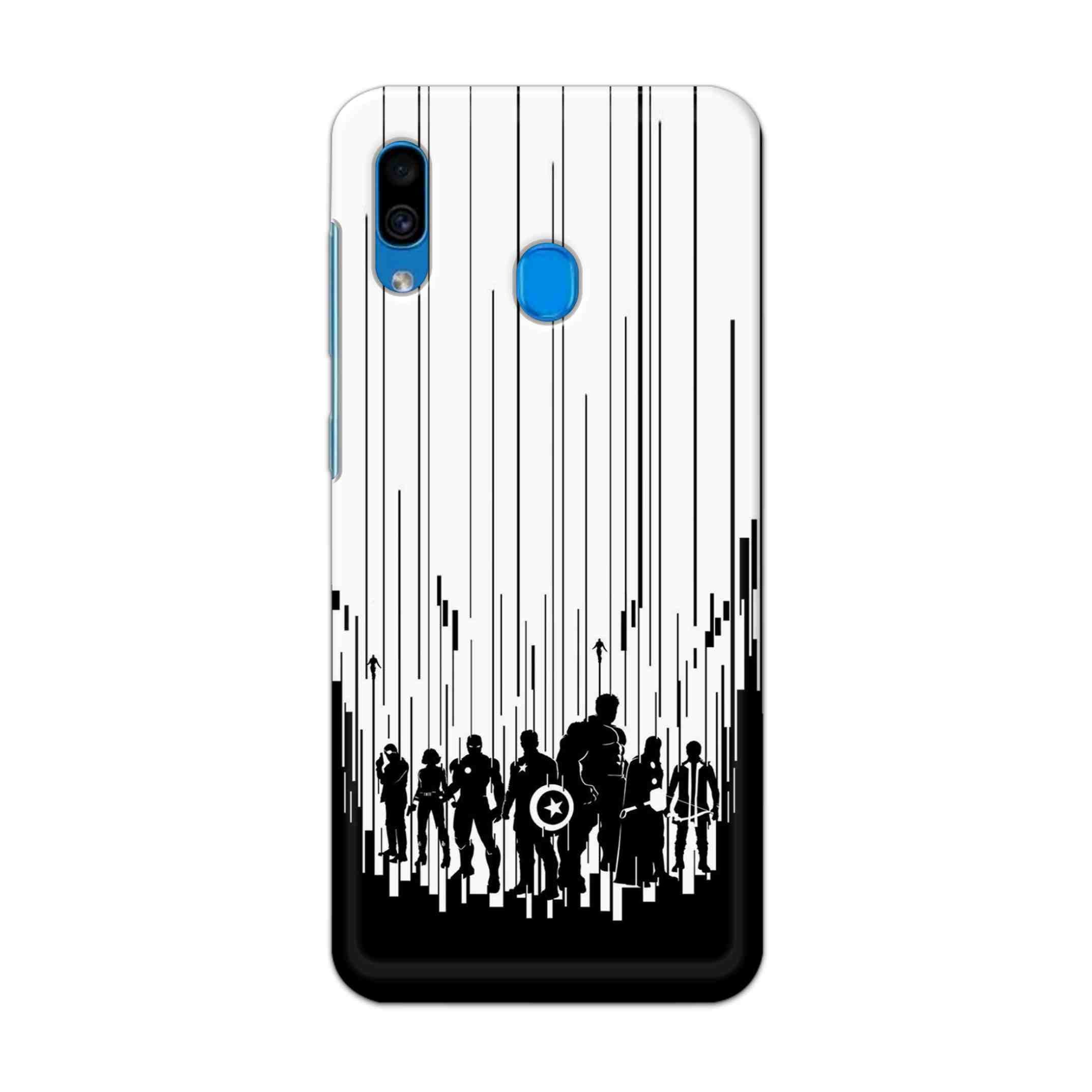 Buy Black And White Avengers Hard Back Mobile Phone Case Cover For Samsung Galaxy A30 Online