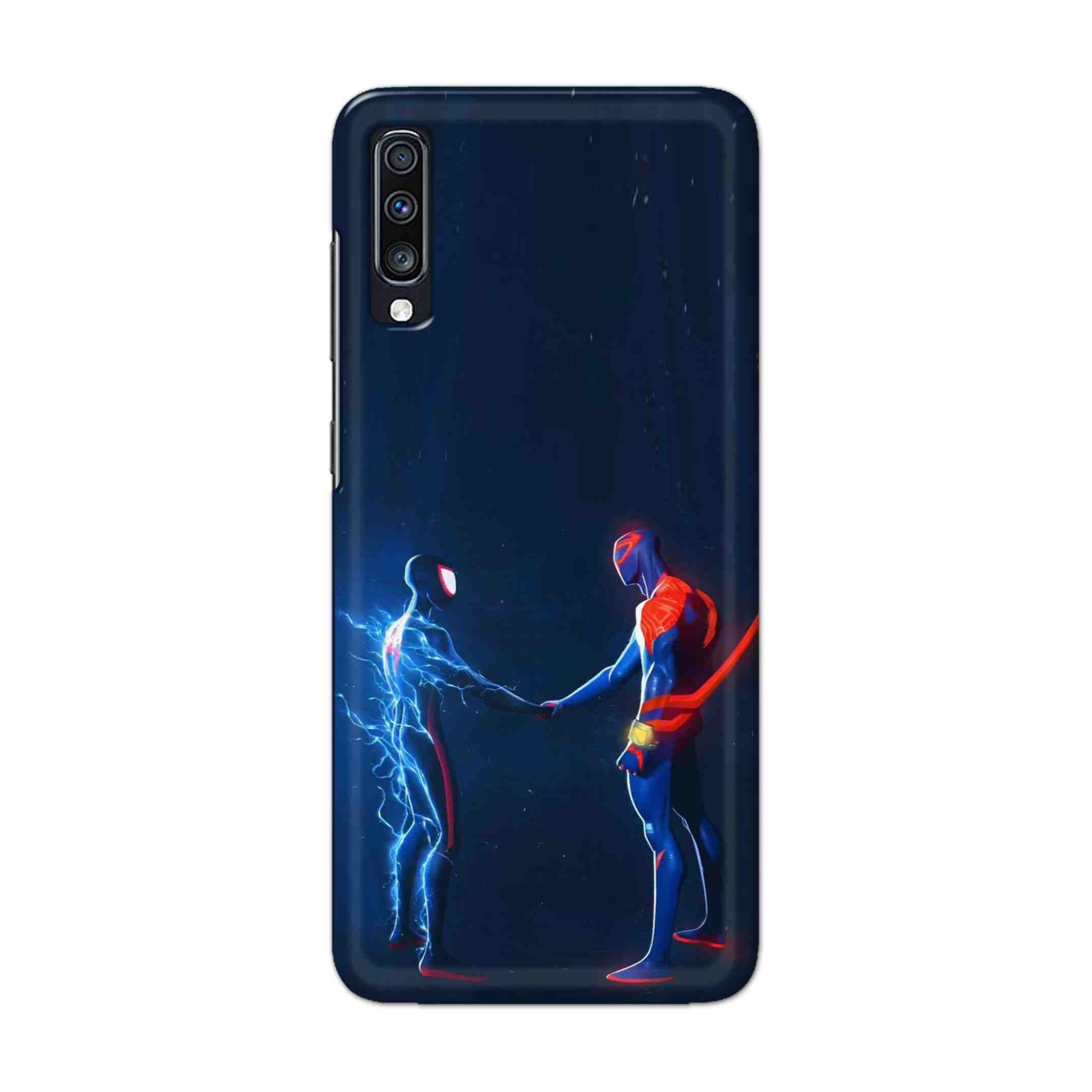 Buy Miles Morales Meet With Spiderman Hard Back Mobile Phone Case Cover For Samsung Galaxy A70 Online