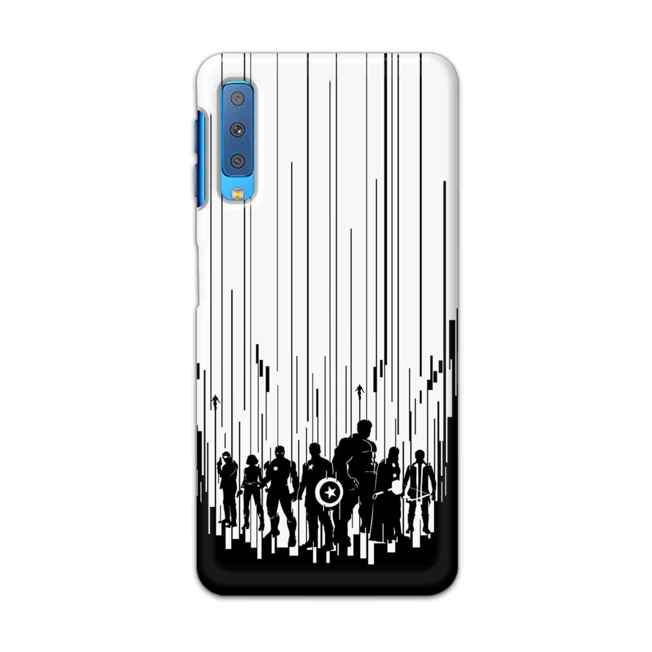 Buy Black And White Avengers Hard Back Mobile Phone Case Cover For Samsung Galaxy A7 2018 Online