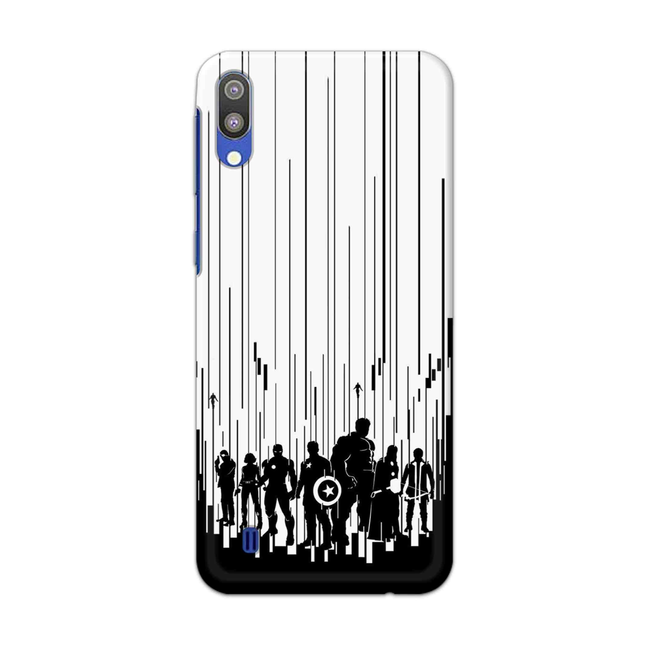 Buy Black And White Avengers Hard Back Mobile Phone Case Cover For Samsung Galaxy M10 Online
