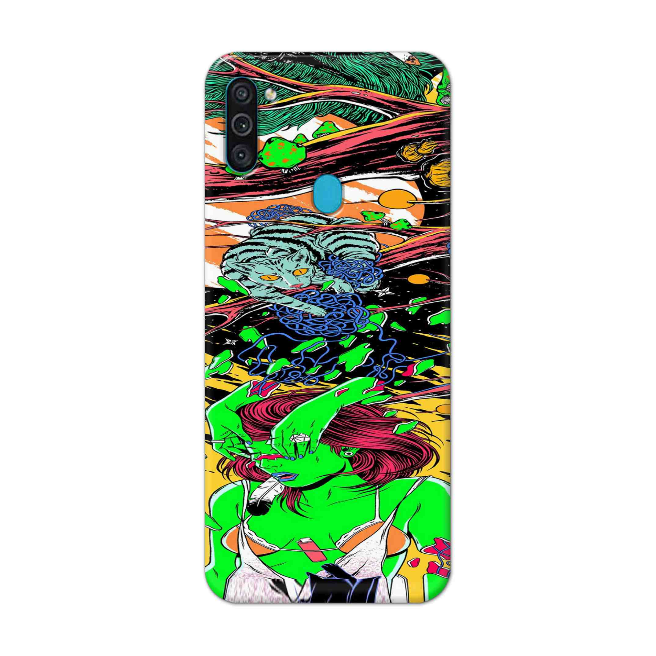 Buy Green Girl Art Hard Back Mobile Phone Case Cover For Samsung Galaxy M11 Online