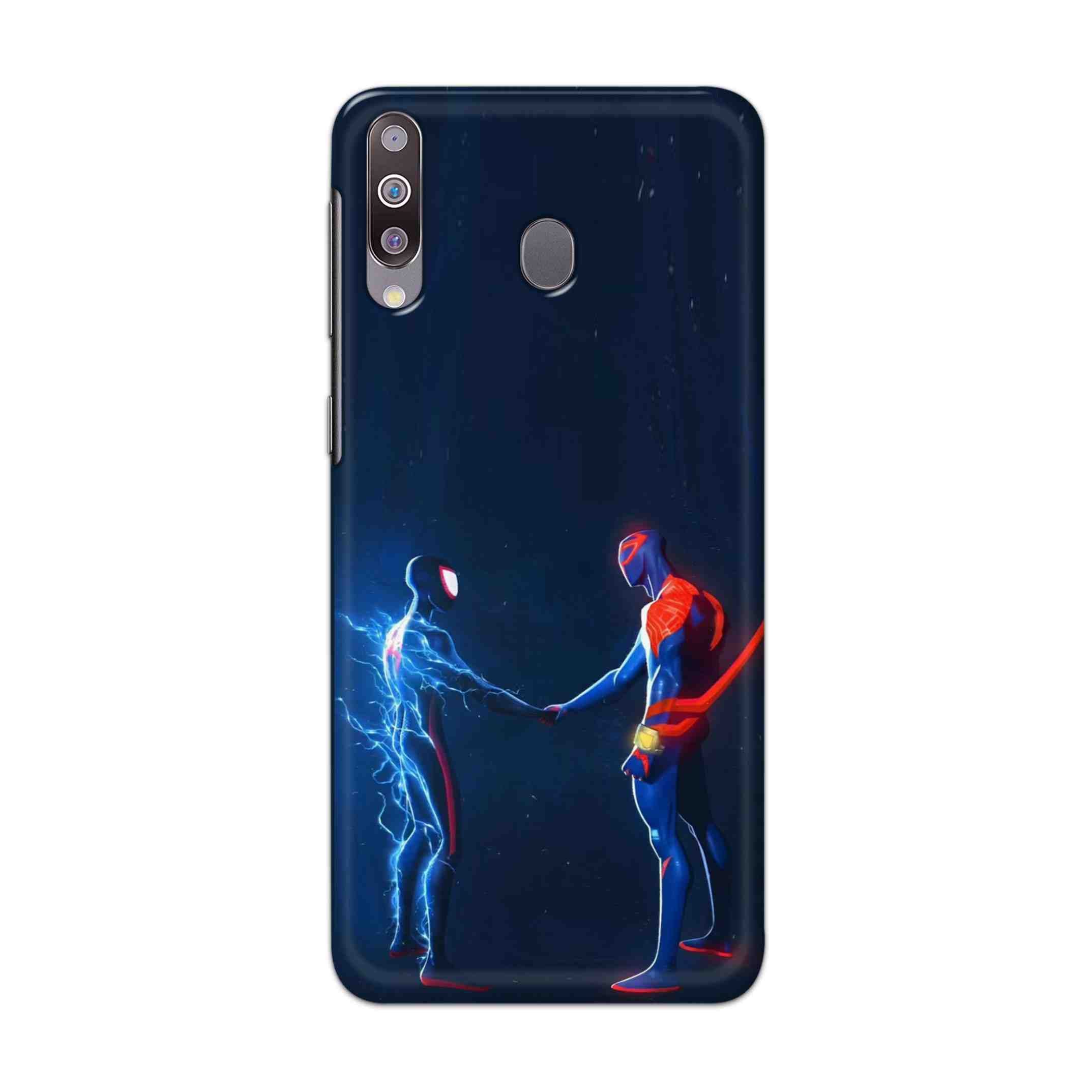 Buy Miles Morales Meet With Spiderman Hard Back Mobile Phone Case Cover For Samsung Galaxy M30 Online