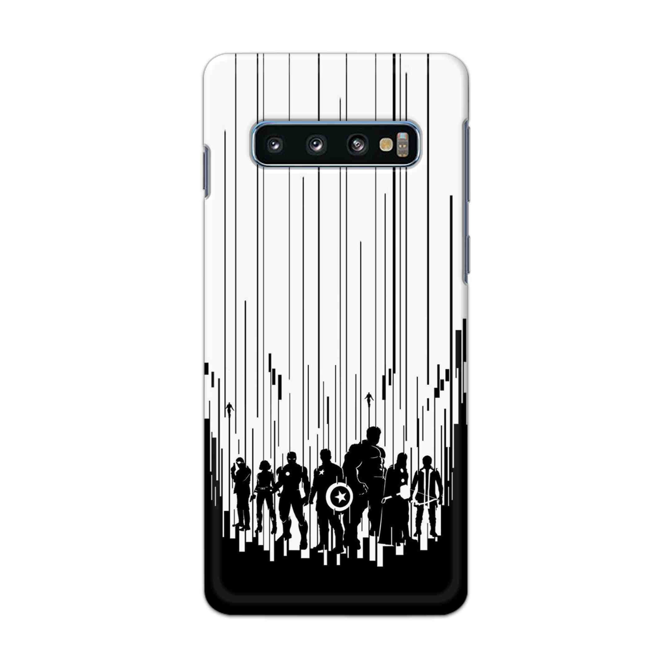 Buy Black And White Avengers Hard Back Mobile Phone Case Cover For Samsung Galaxy S10 Plus Online