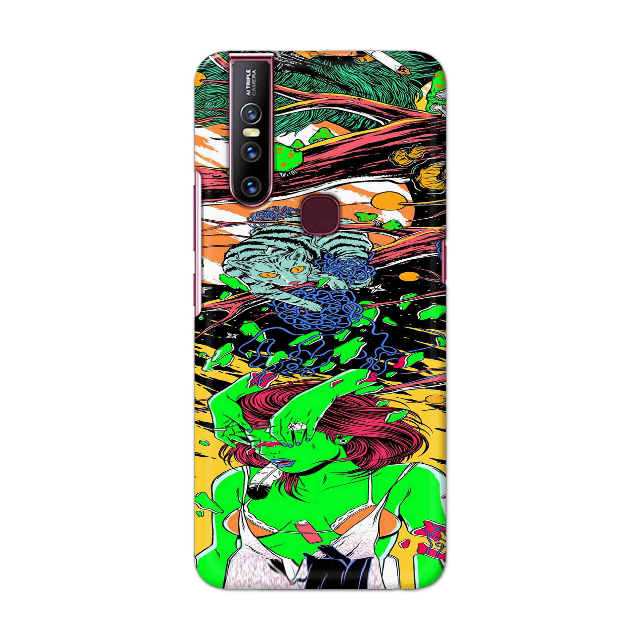 Buy Green Girl Art Hard Back Mobile Phone Case Cover For Vivo V15 Online