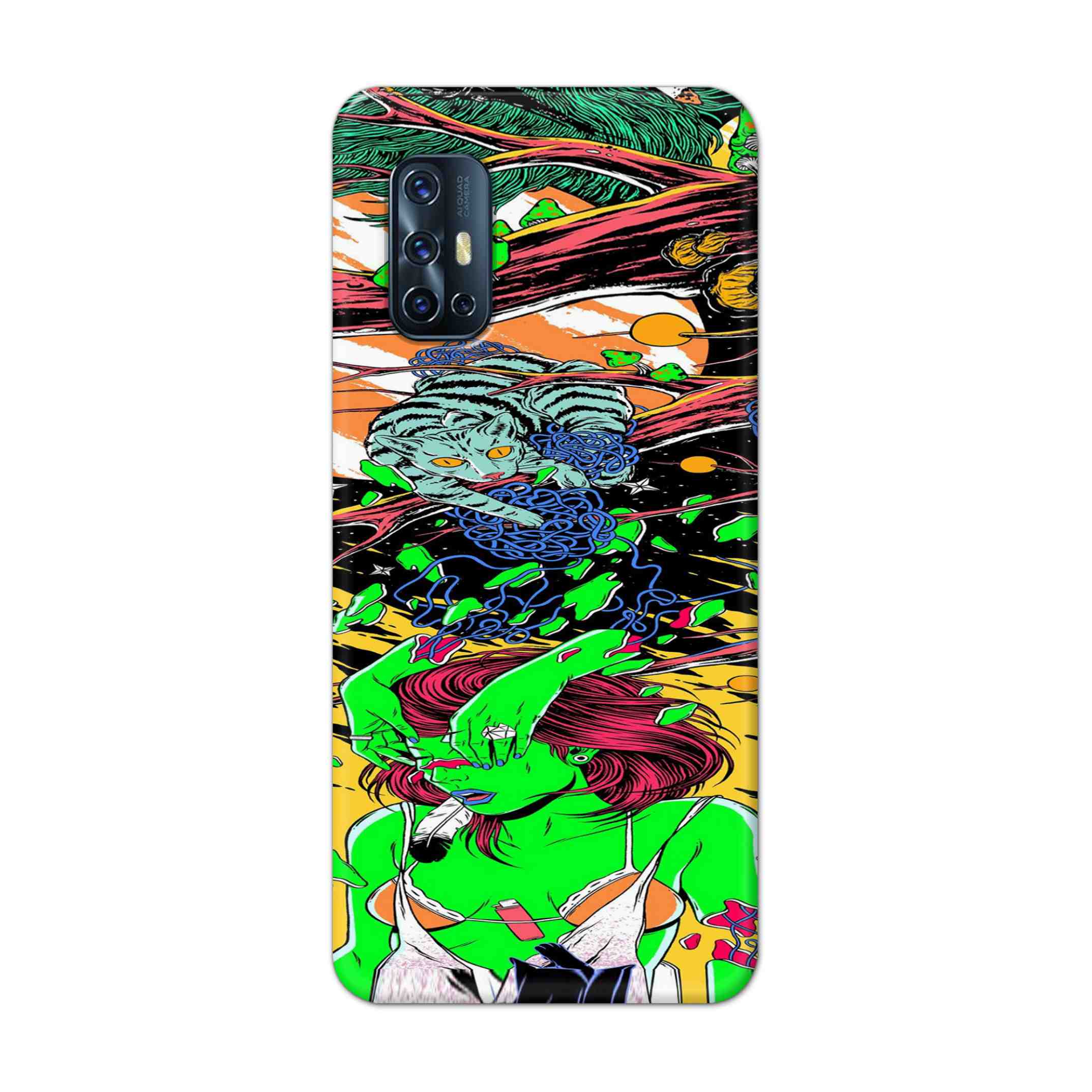 Buy Green Girl Art Hard Back Mobile Phone Case Cover For Vivo V17 Online