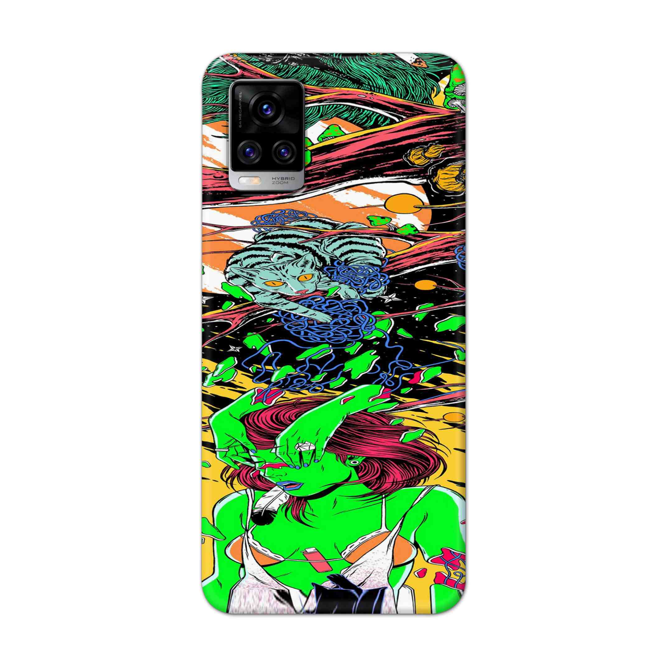 Buy Green Girl Art Hard Back Mobile Phone Case Cover For Vivo V20 Pro Online