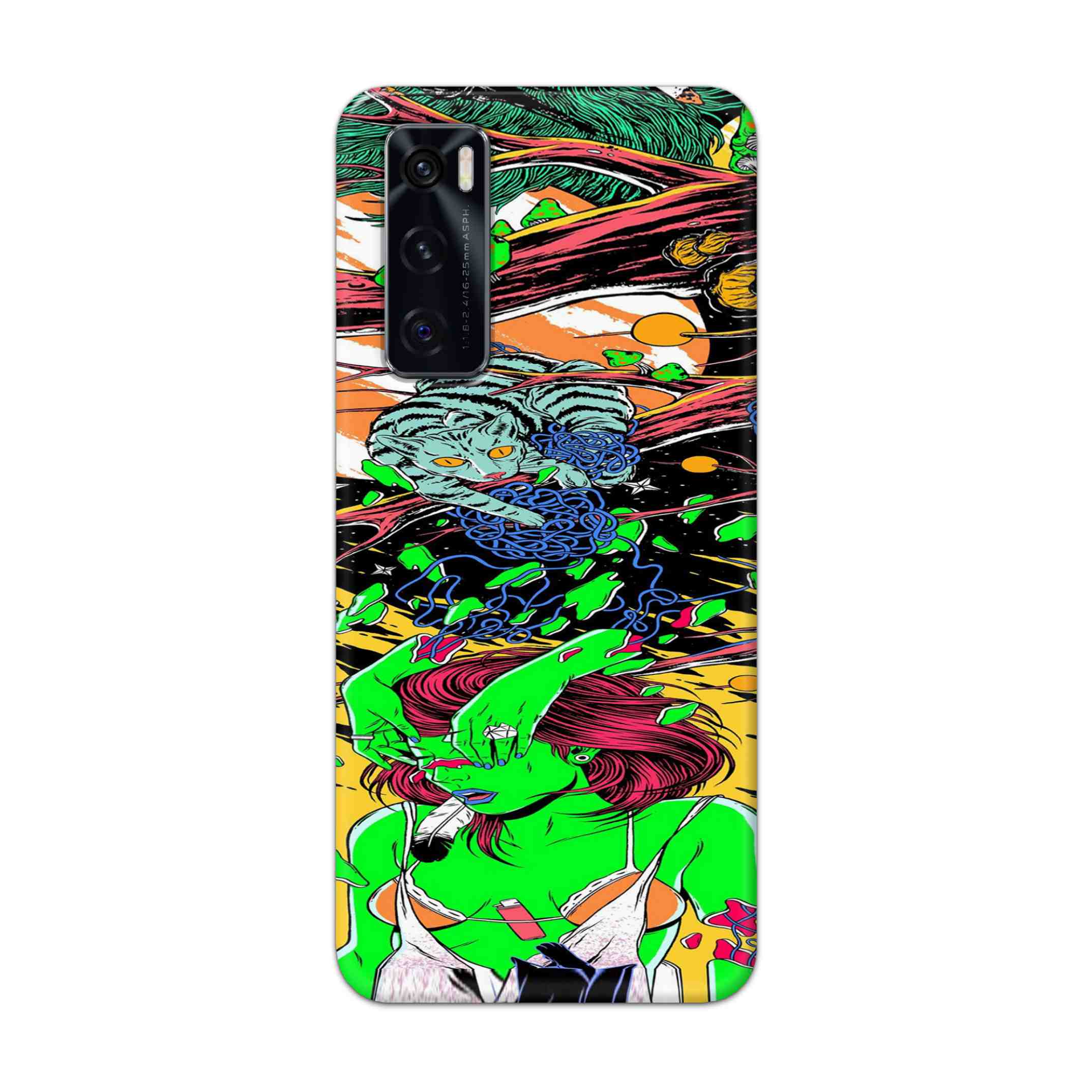 Buy Green Girl Art Hard Back Mobile Phone Case Cover For Vivo V20 SE Online
