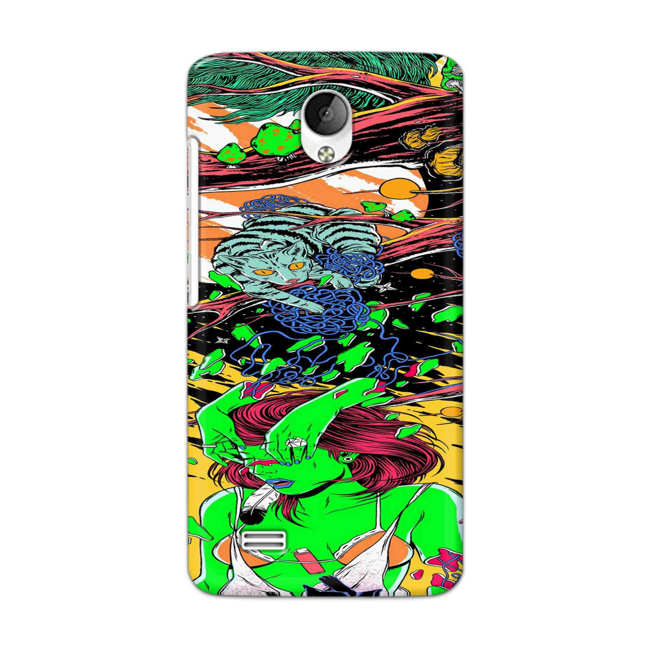 Buy Green Girl Art Hard Back Mobile Phone Case Cover For Vivo Y21 / Vivo Y21L Online