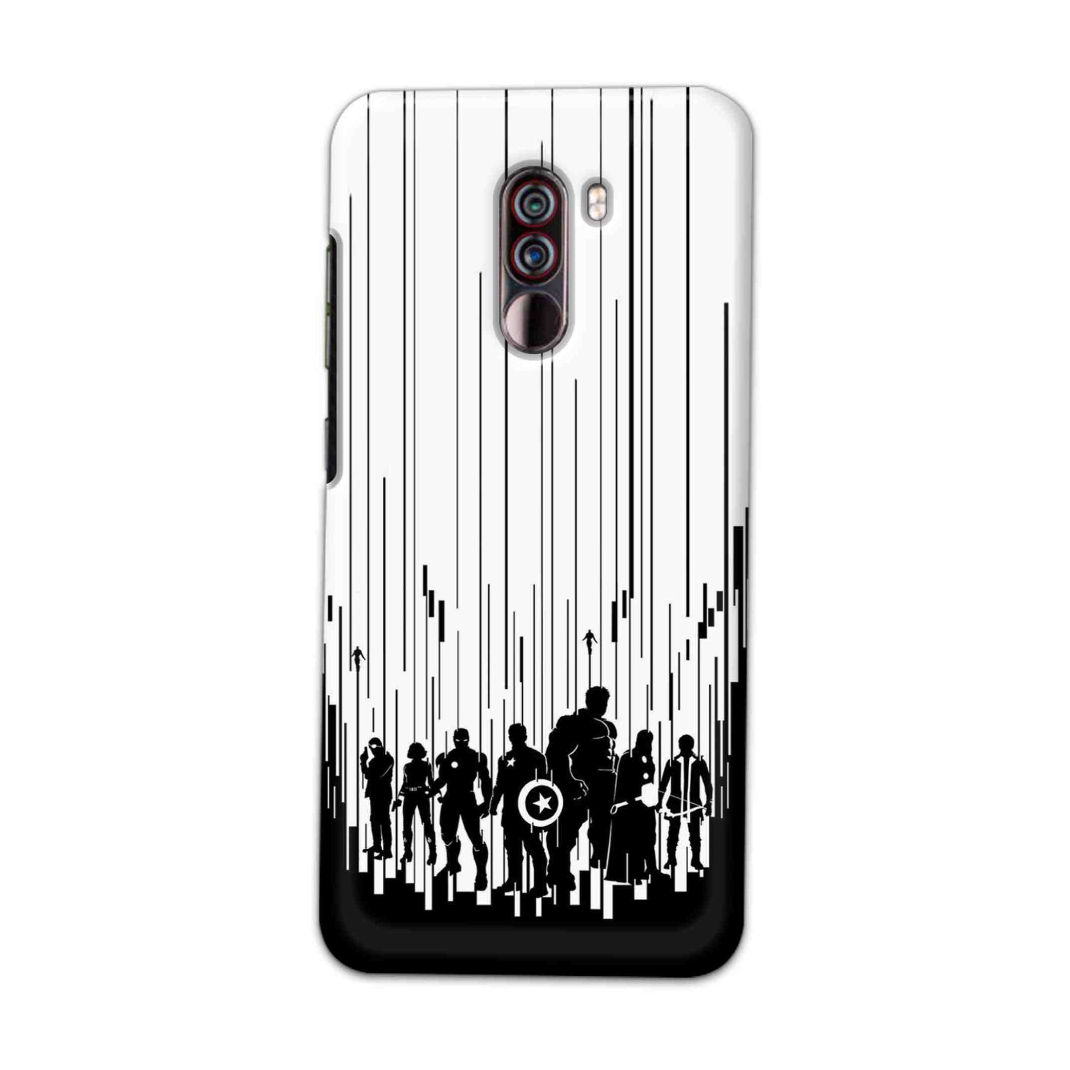 Buy Black And White Avengers Hard Back Mobile Phone Case Cover For Xiaomi Pocophone F1 Online