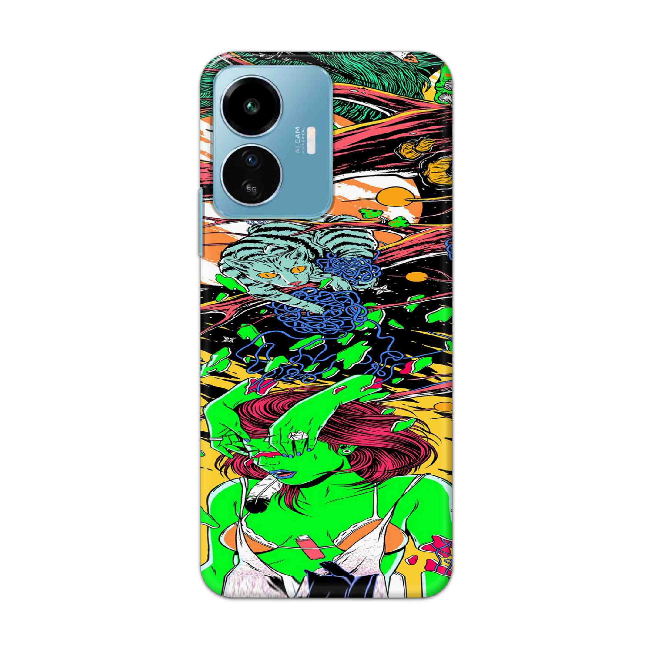 Buy Green Girl Art Hard Back Mobile Phone Case Cover For IQOO Z6 Lite 5G Online