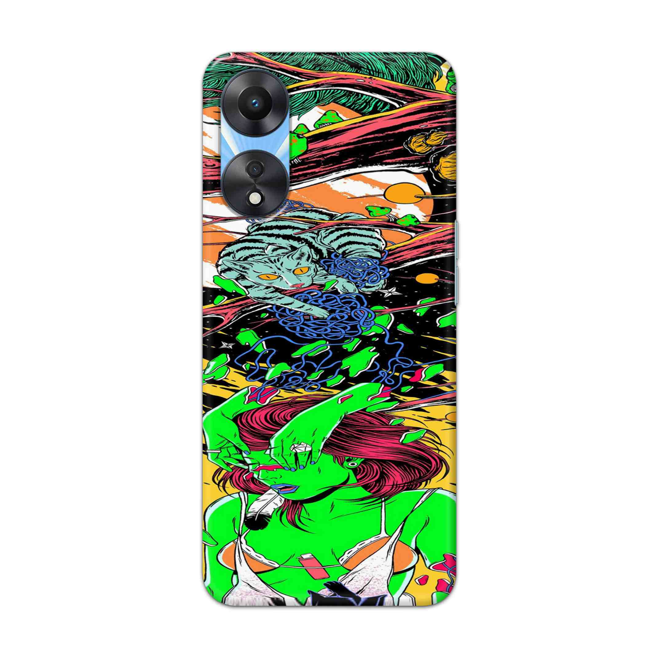 Buy Green Girl Art Hard Back Mobile Phone Case Cover For OPPO A78 Online