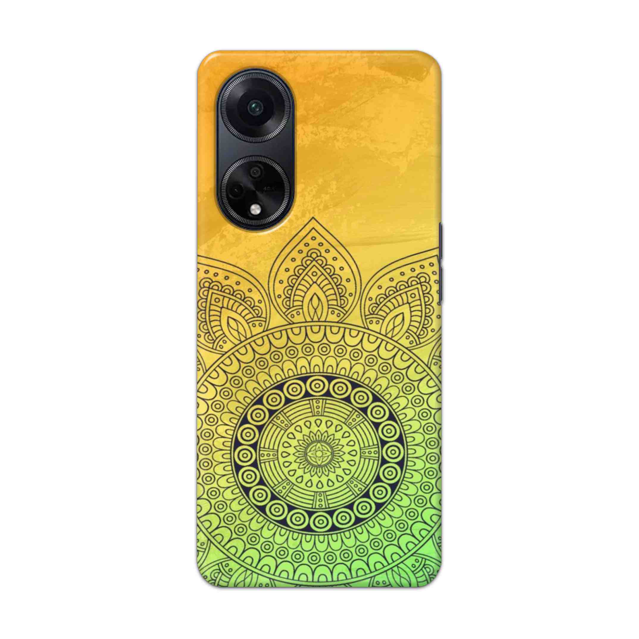 Buy Yellow Rangoli Hard Back Mobile Phone Case/Cover For Oppo F23 (5G) Online