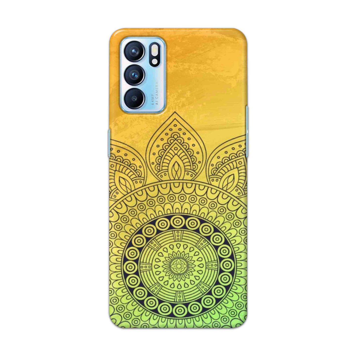 Buy Yellow Rangoli Hard Back Mobile Phone Case Cover For OPPO RENO 6 Online