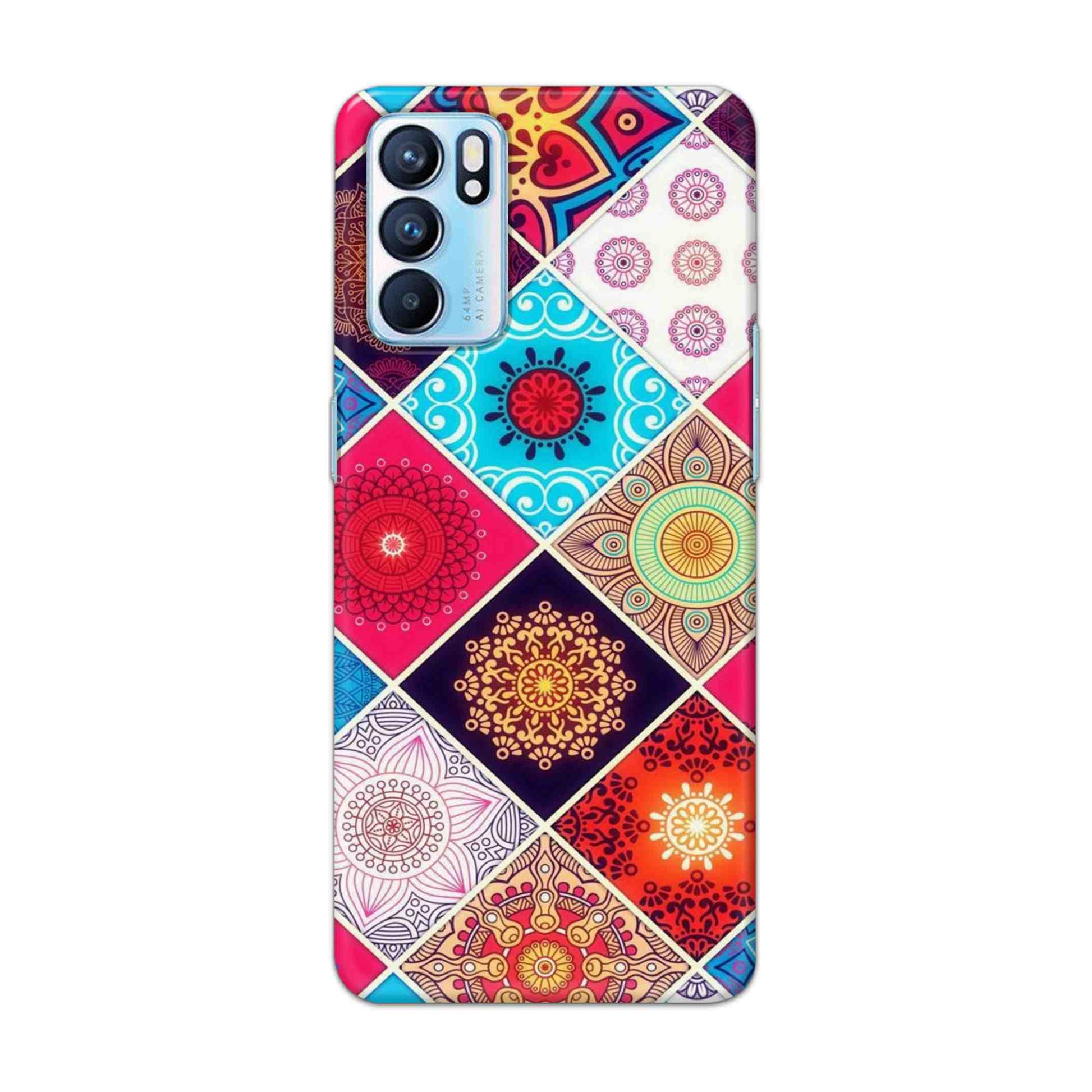 Buy Rainbow Mandala Hard Back Mobile Phone Case Cover For OPPO RENO 6 Online