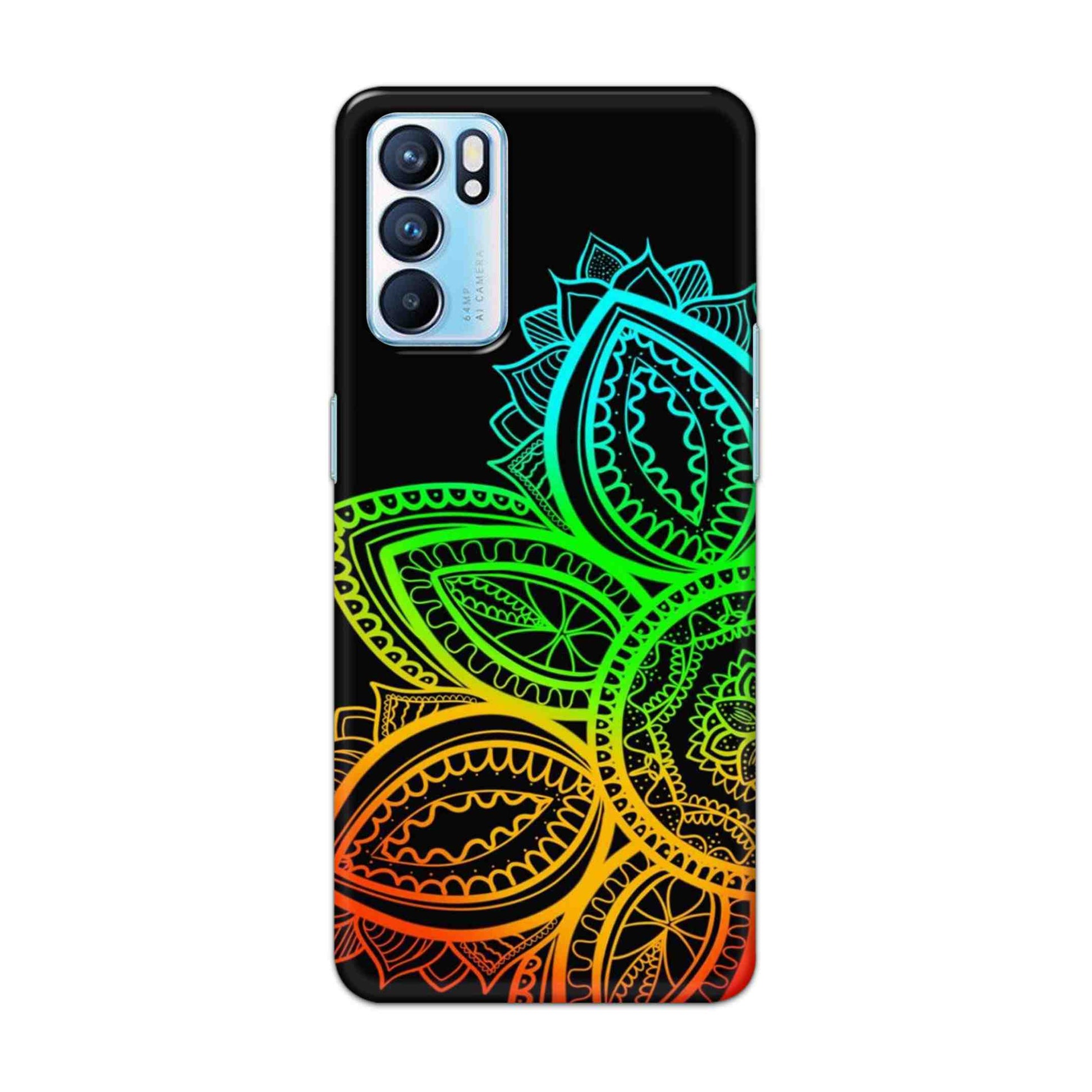 Buy Neon Mandala Hard Back Mobile Phone Case Cover For OPPO RENO 6 Online