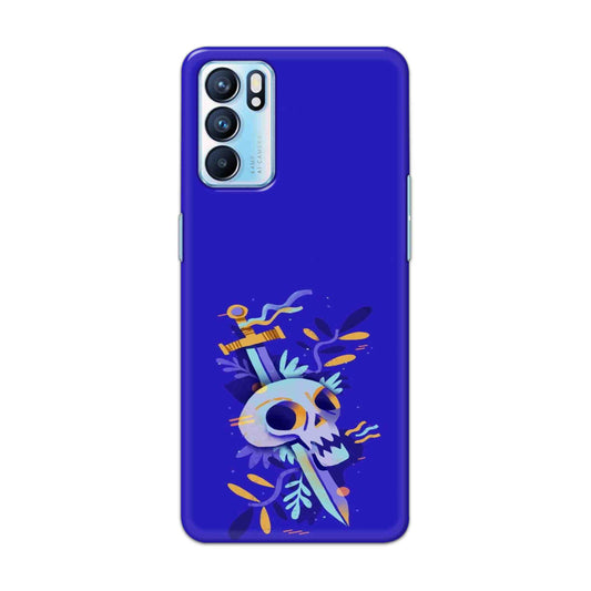 Buy Blue Skull Hard Back Mobile Phone Case Cover For OPPO RENO 6 Online